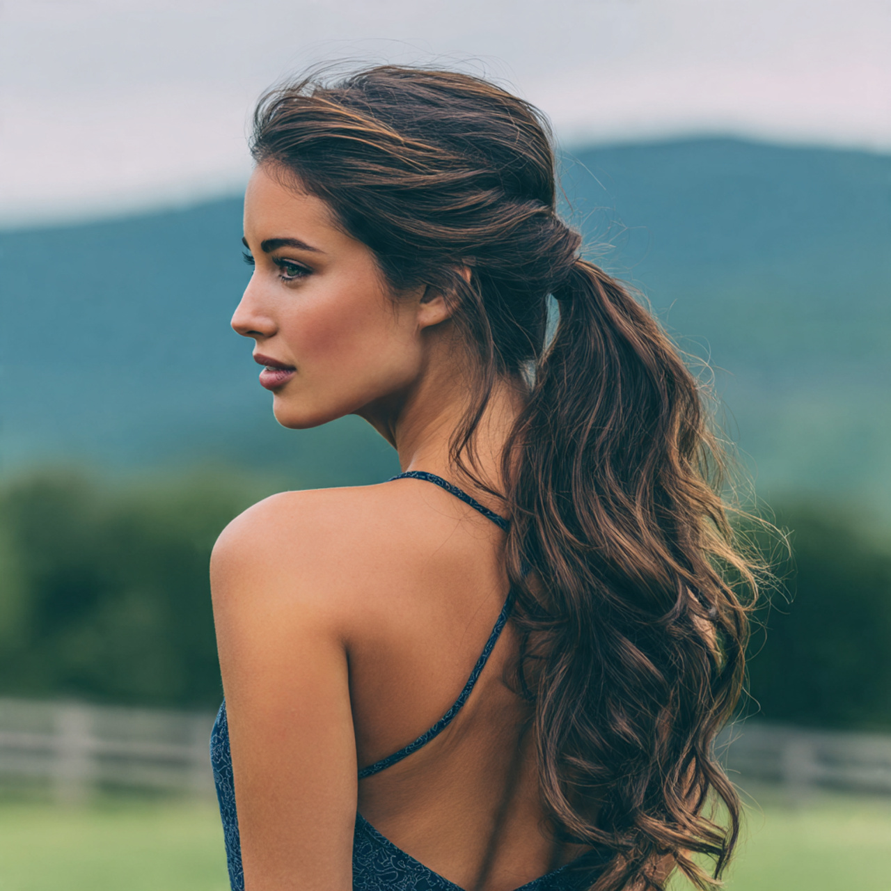 15 Easy Hairstyles For Long Hair You Can Do in Minutes 2 an attractive women having long low loose ponytail
