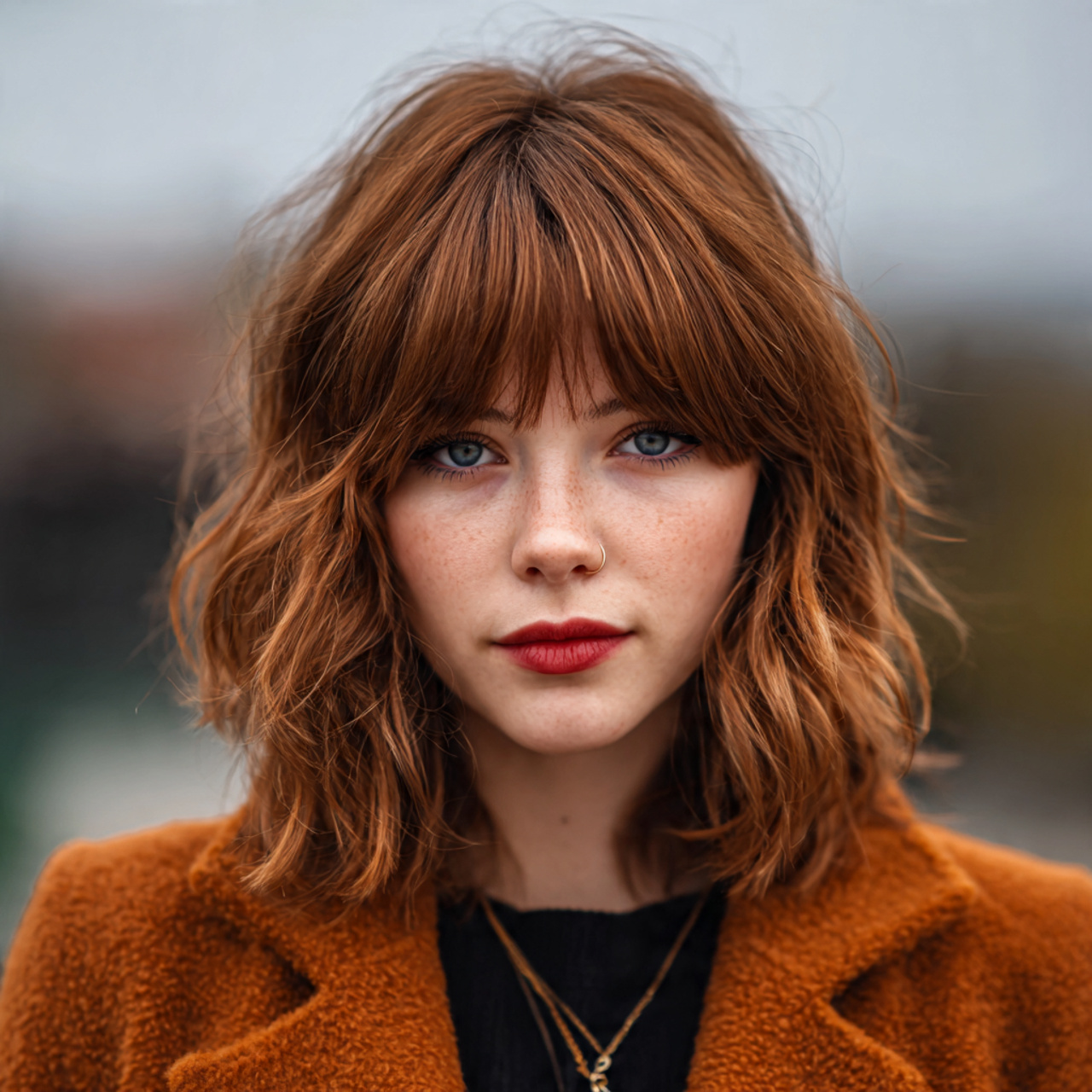 an attractive women having soft shag inspired hush