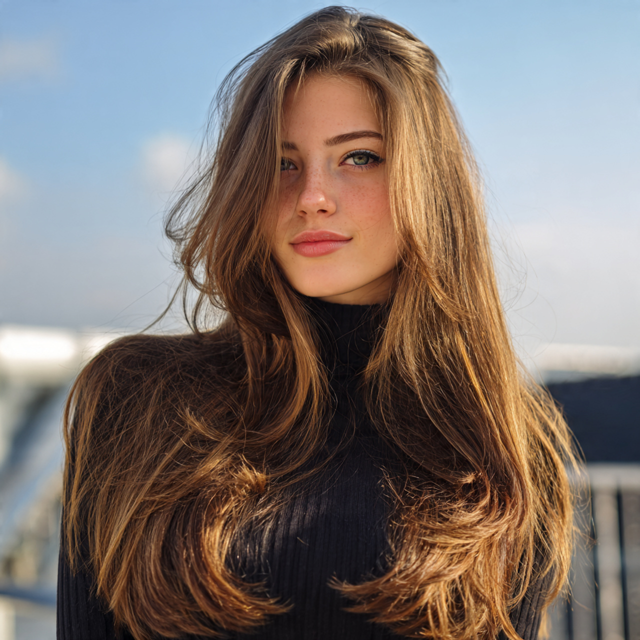 an attractive women having soft u shape hush cut l