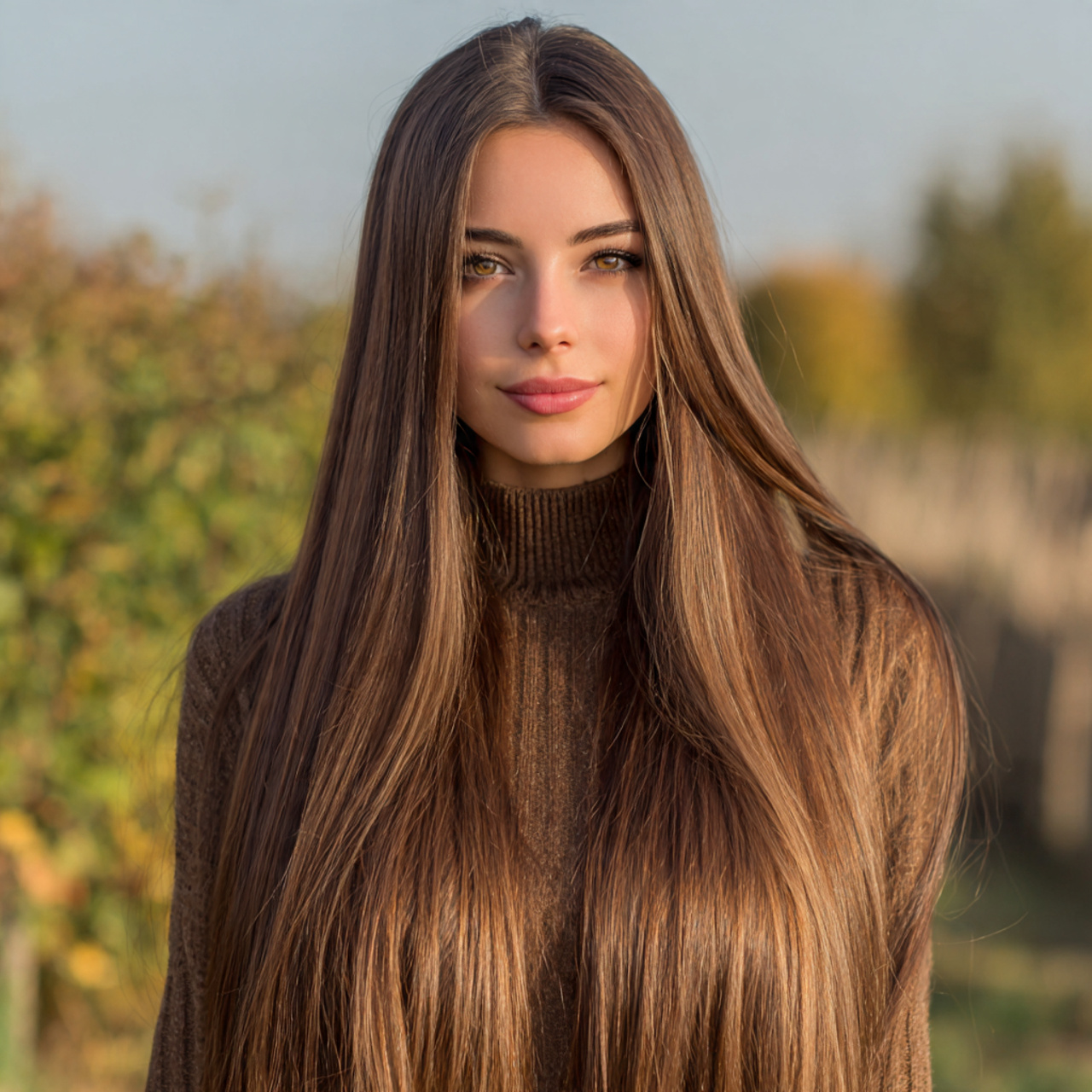 an attractive women having straight sleek hush cut