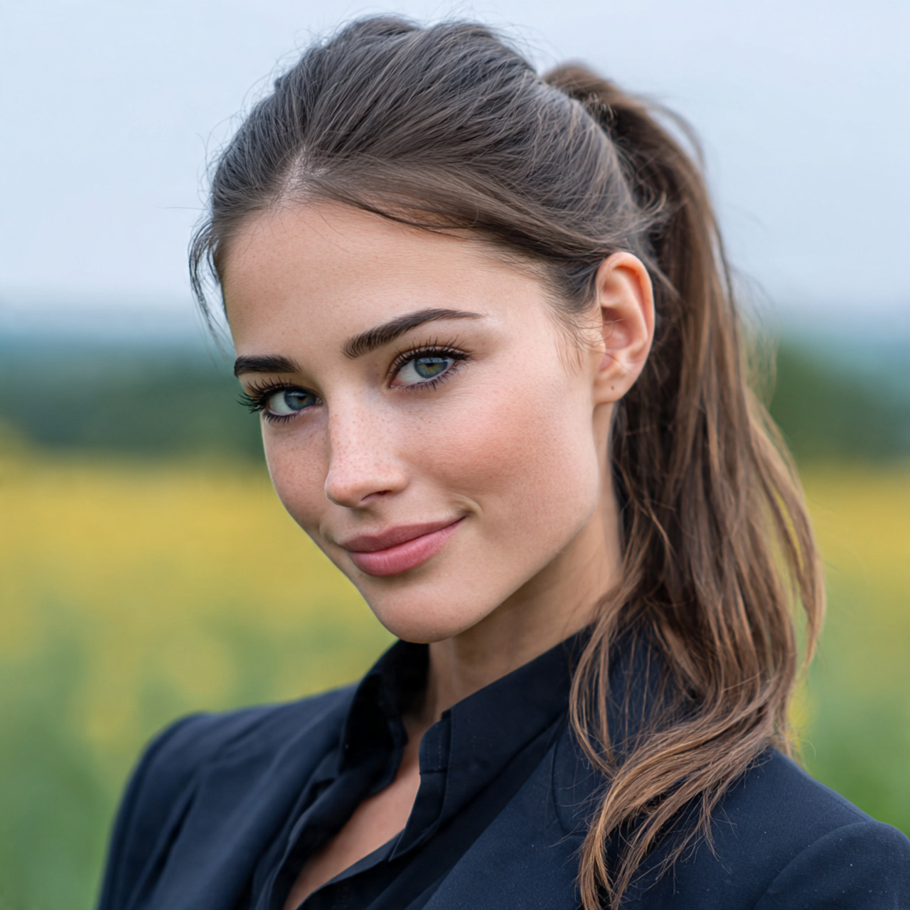 an attractive working woman having easy loose low