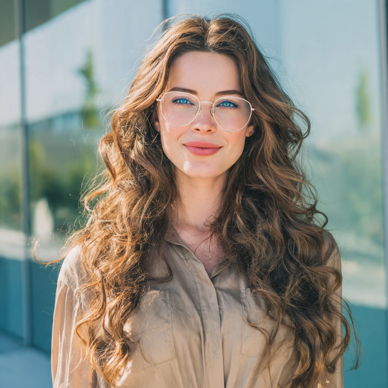 an attractive working woman having easy loose wave