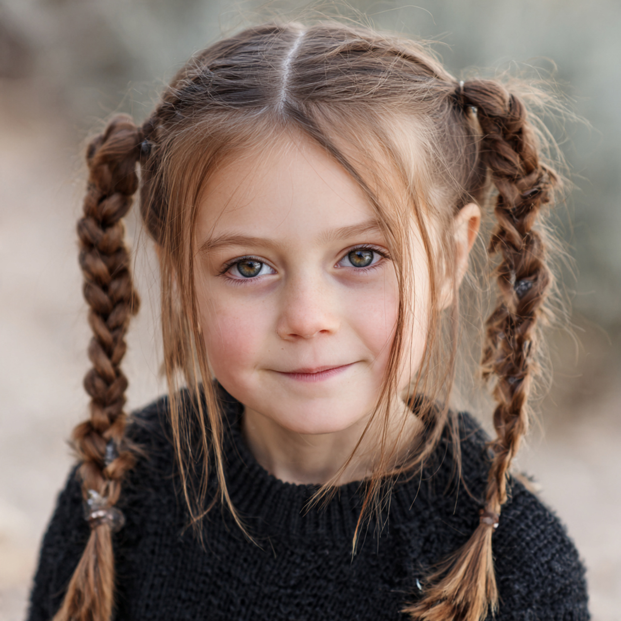 easy kid mini braided pigtails hairstyle 4k outdoo