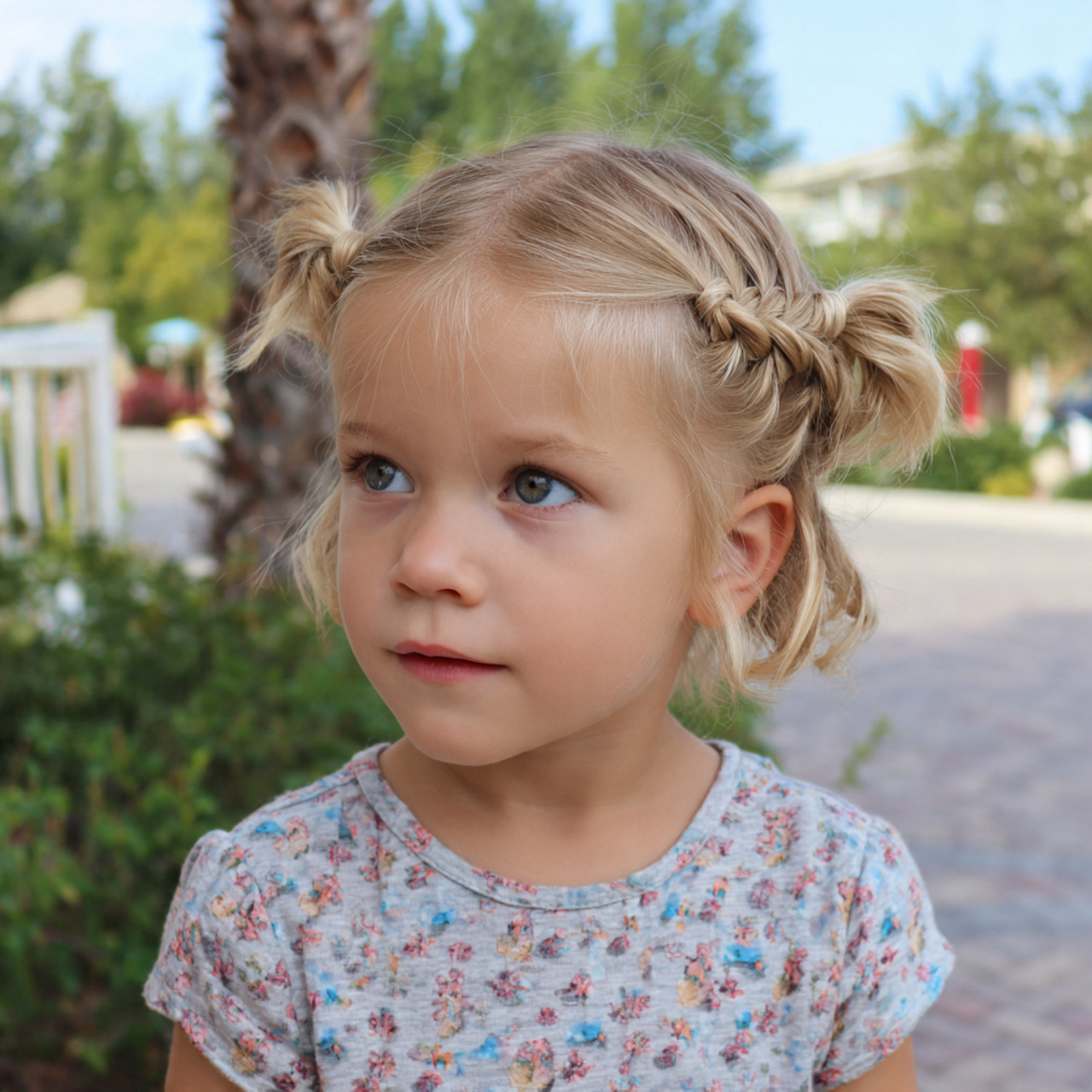 easy toddler mini clipped sections hairstyle with