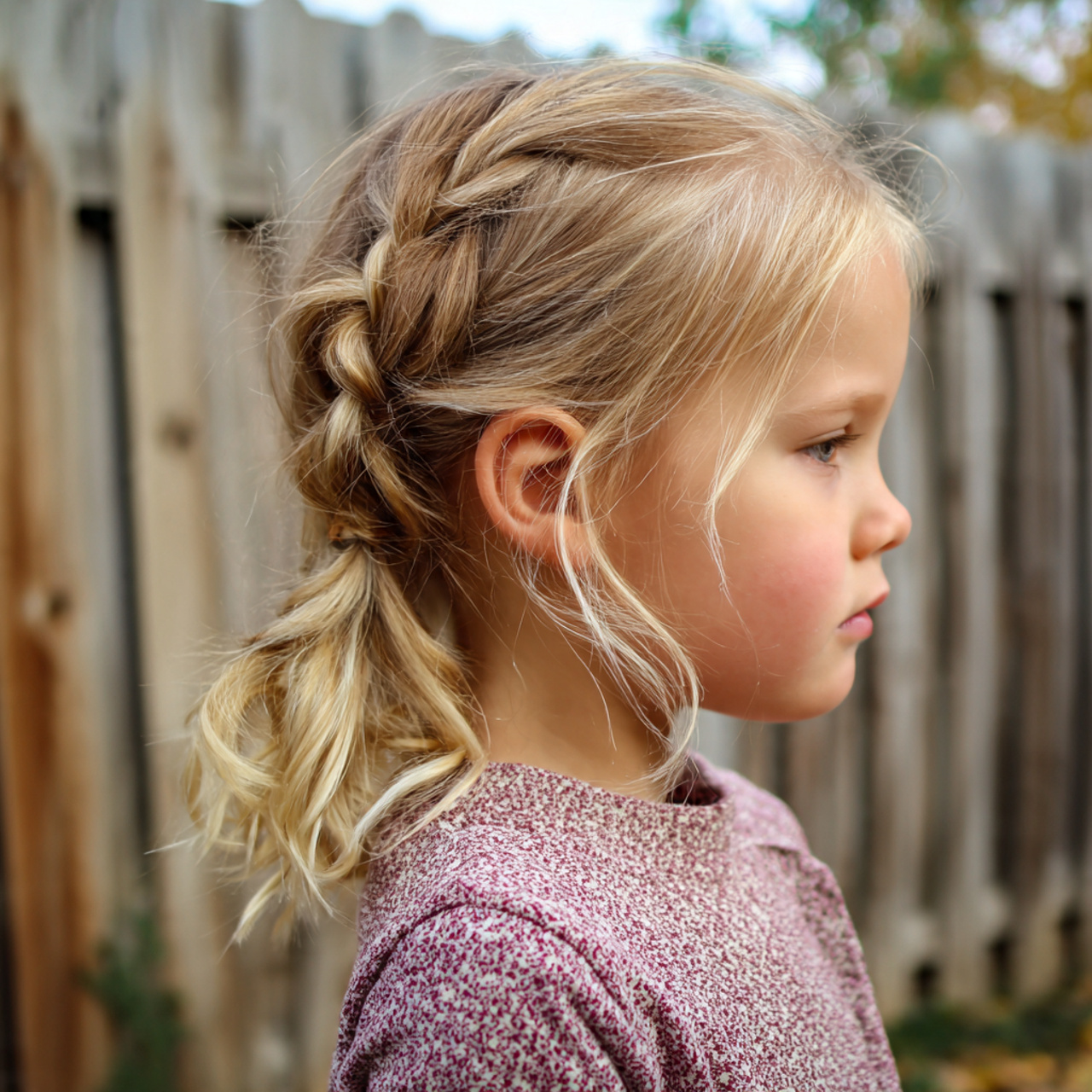 easy toddler side mini ponytail hairstyle with out