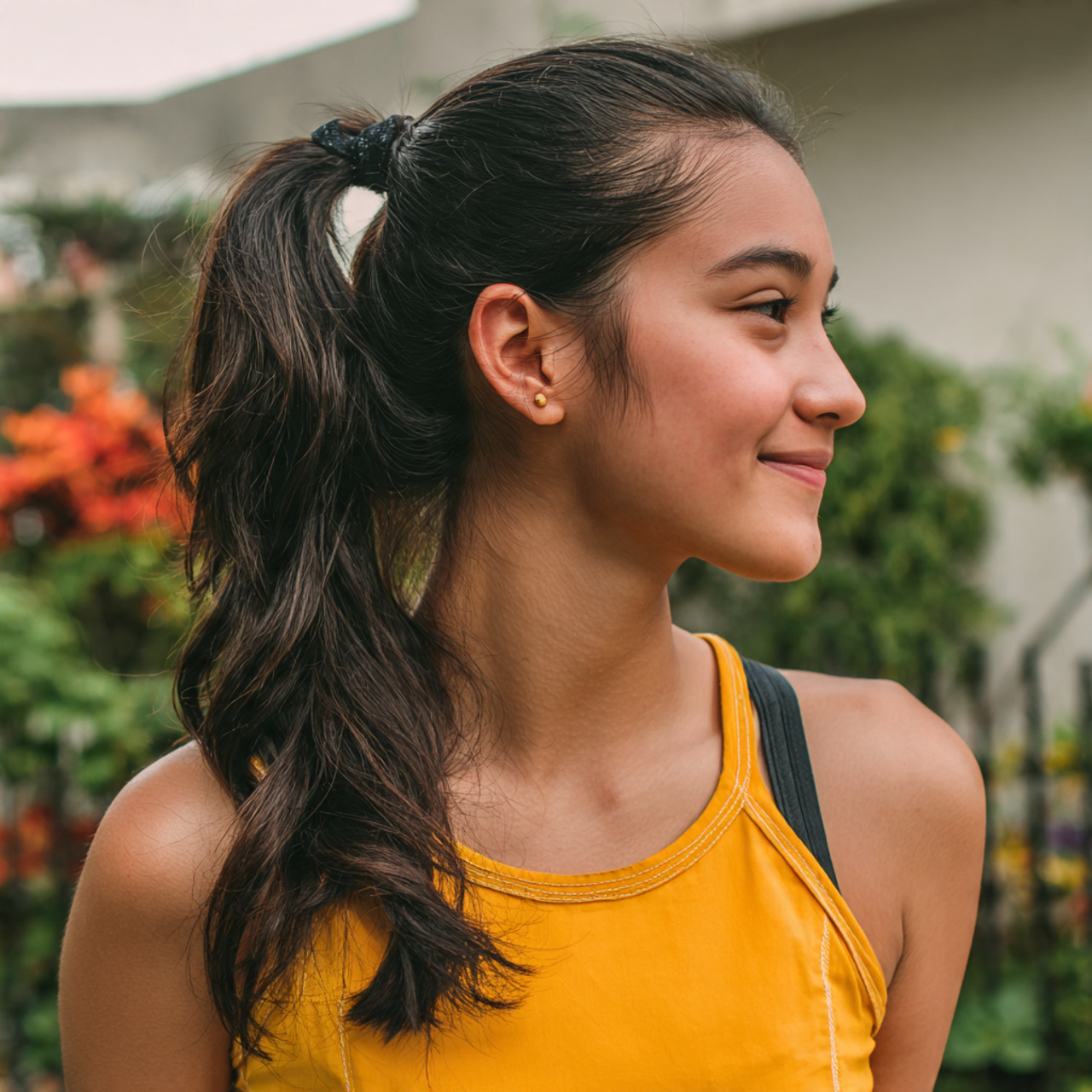 good looking cute girl having quick and easy low r