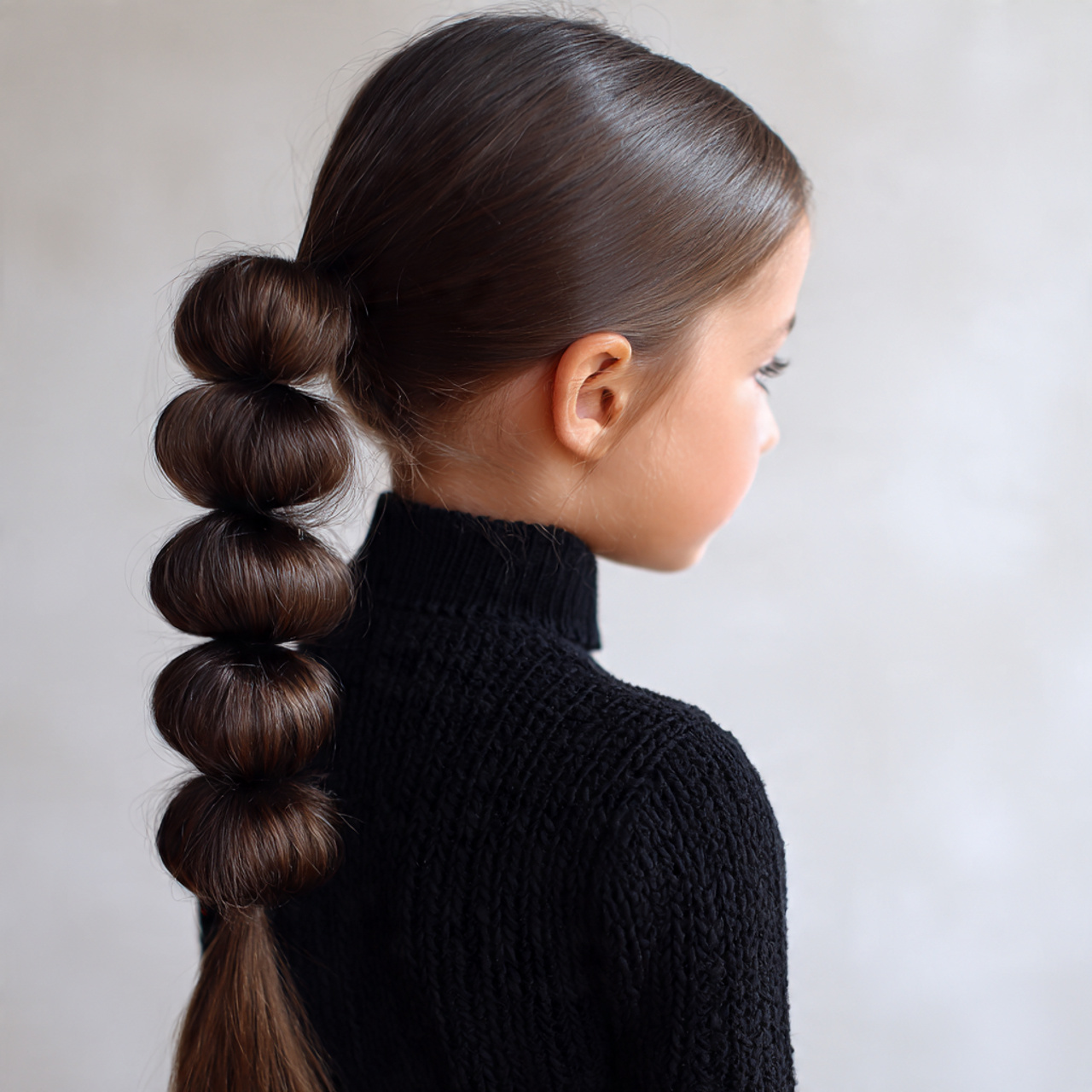low bubble ponytail hairs for school