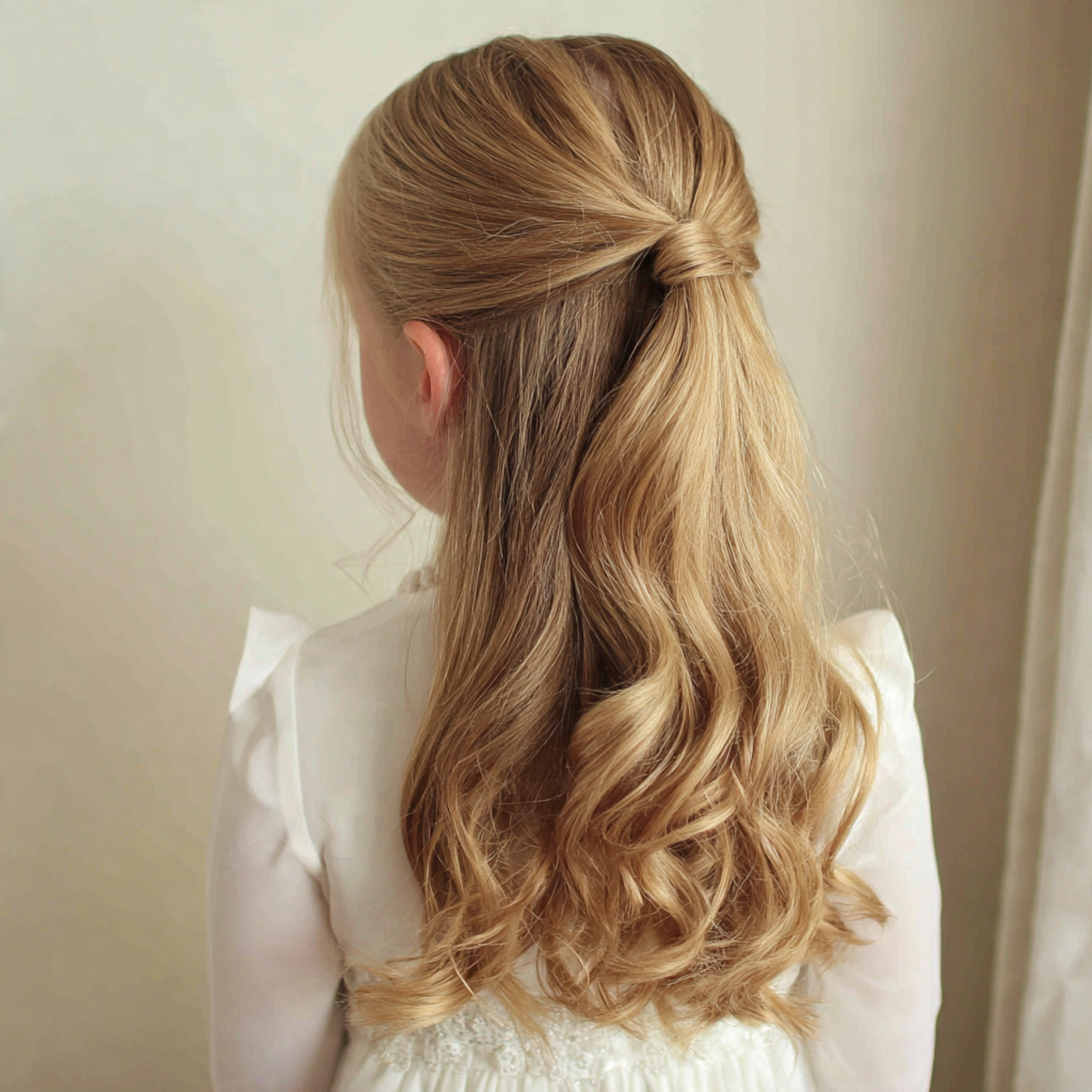simple half up ponytail for school