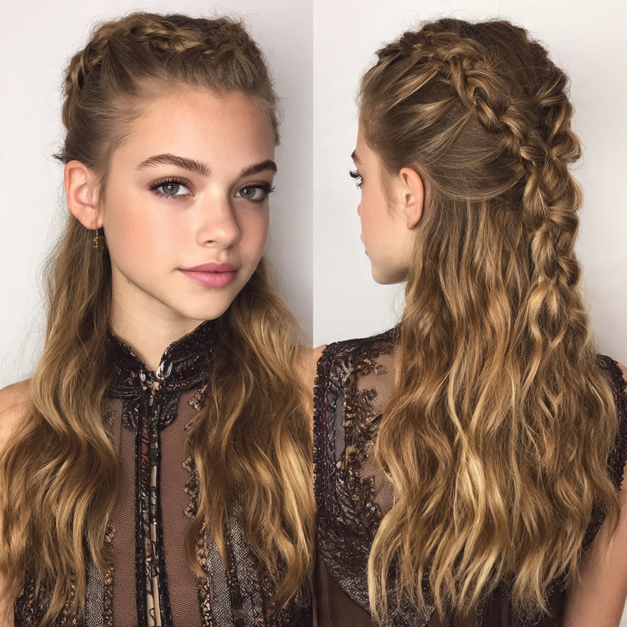 twisted front sections hairs for school