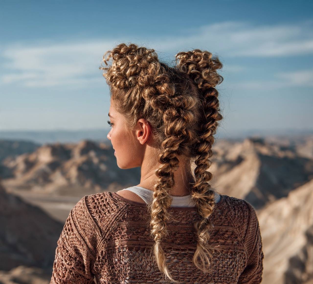 Curly Dutch Braids