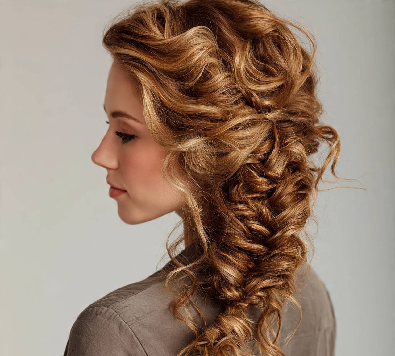 Curly Fishtail Braid