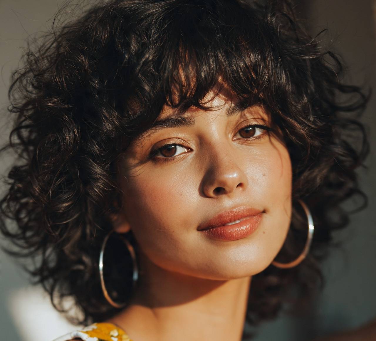Curly Fringe Style