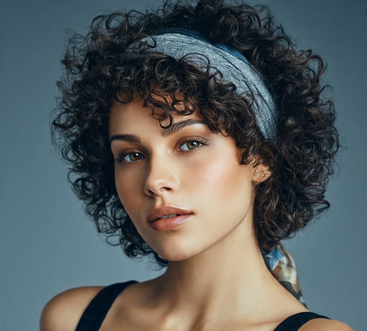 Curly Headband Style