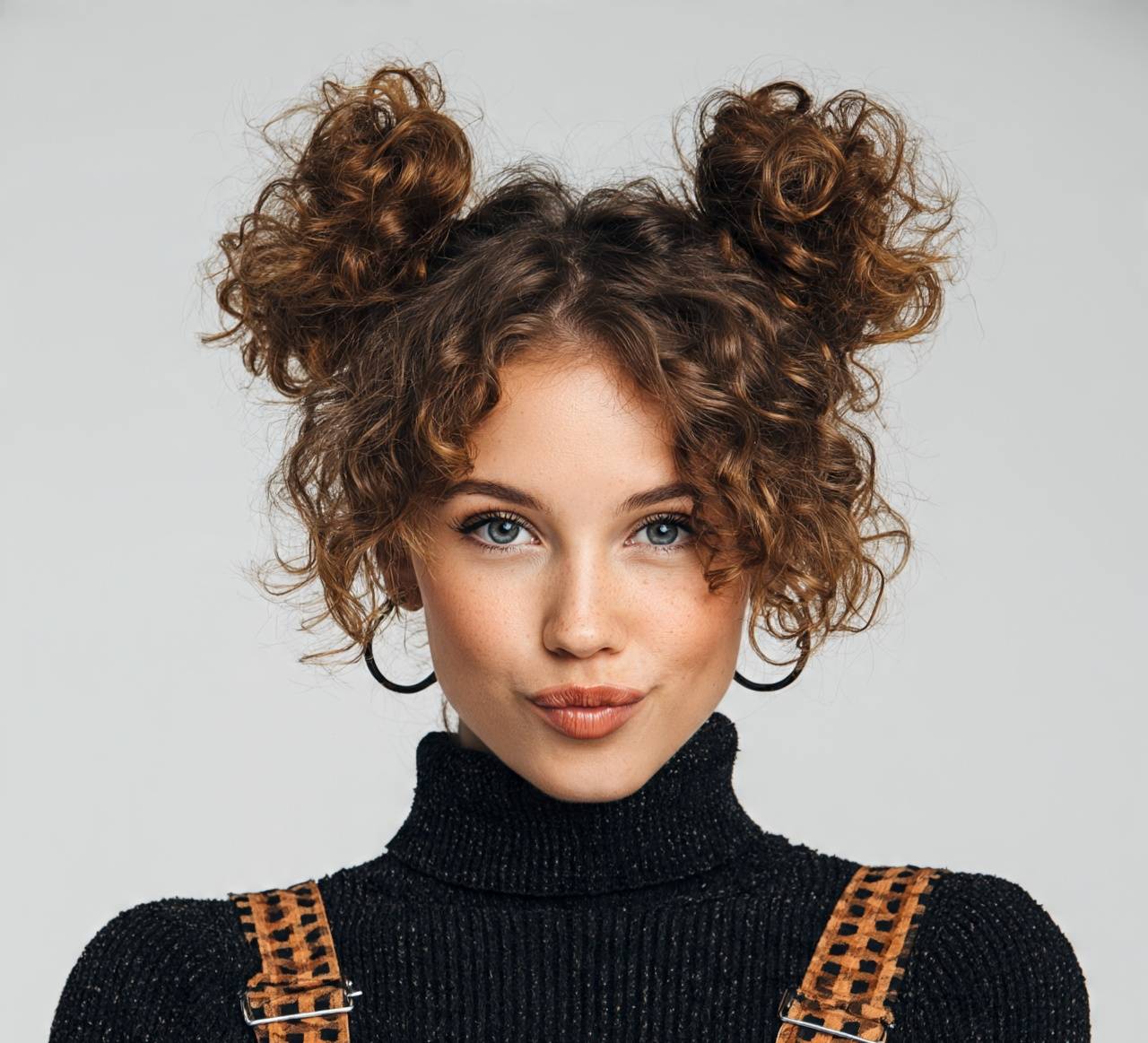 Curly Space Buns