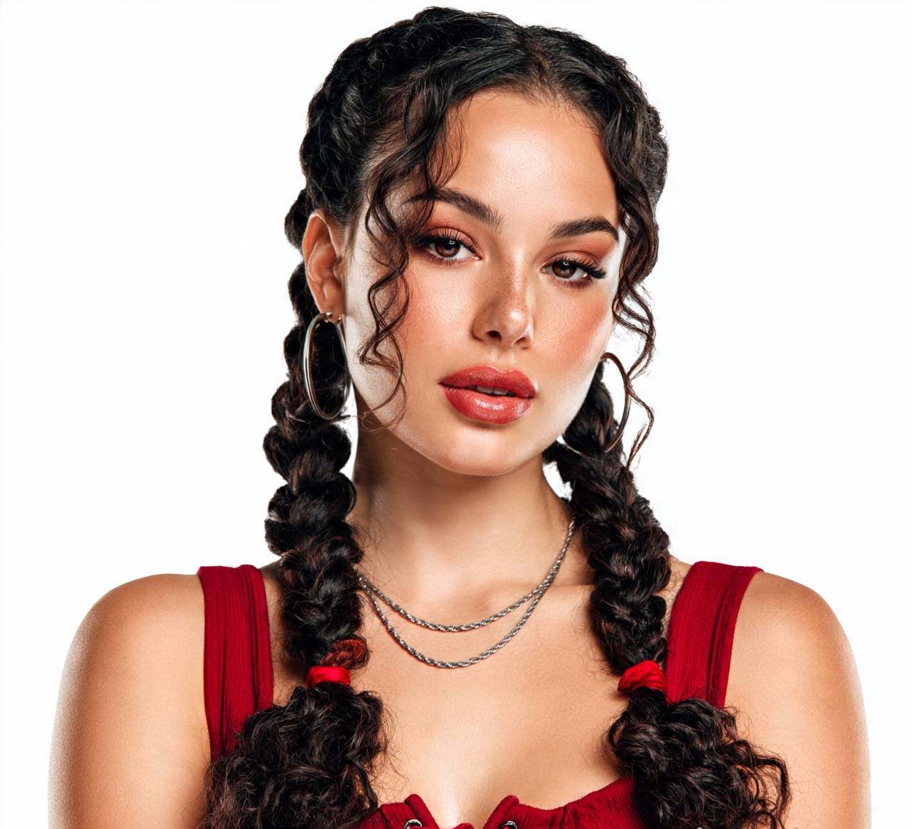 Double Braids with Curly Ends