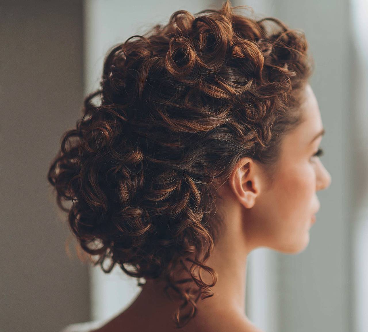 Low Curly Bun