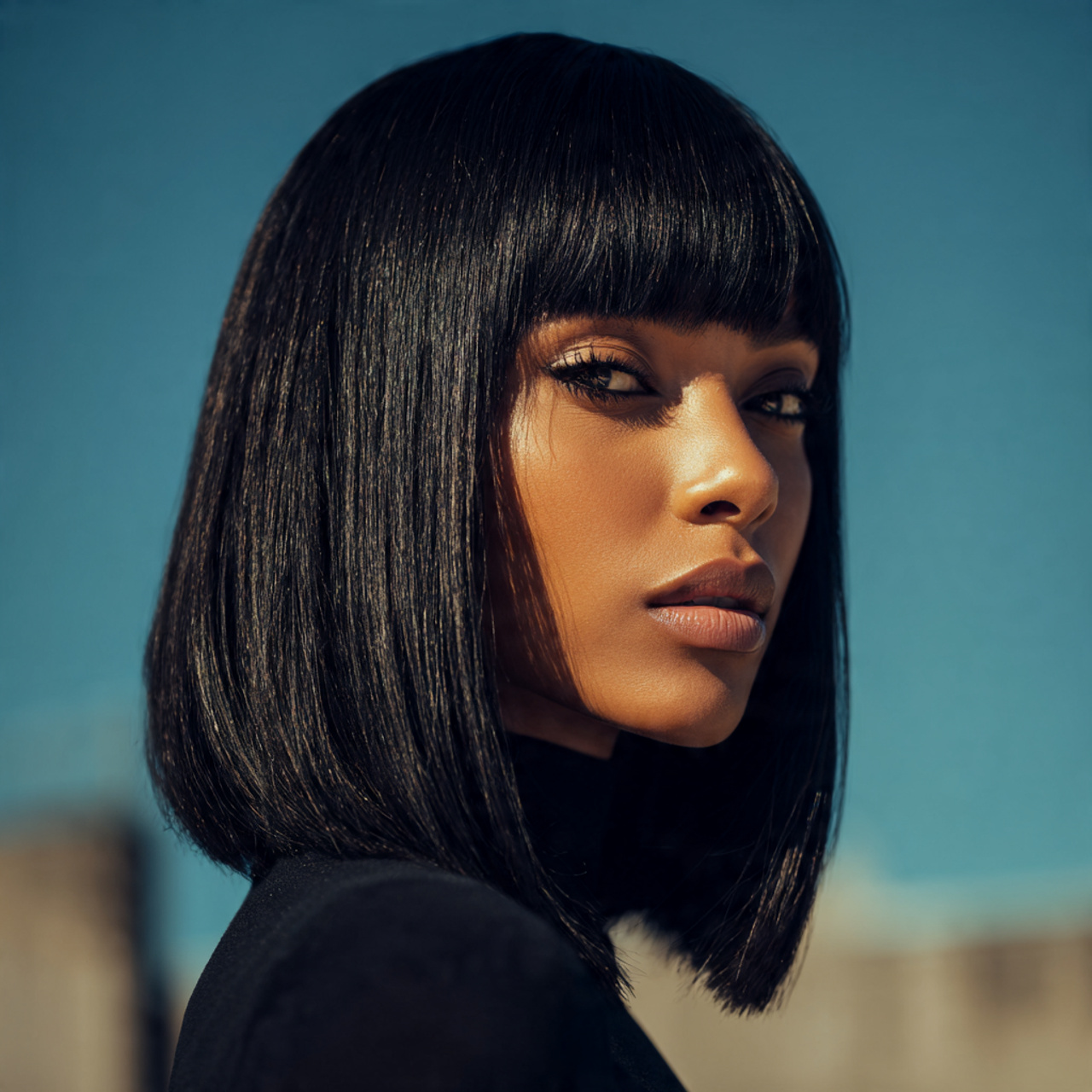 attractive black woman with sleek straight bixie 9