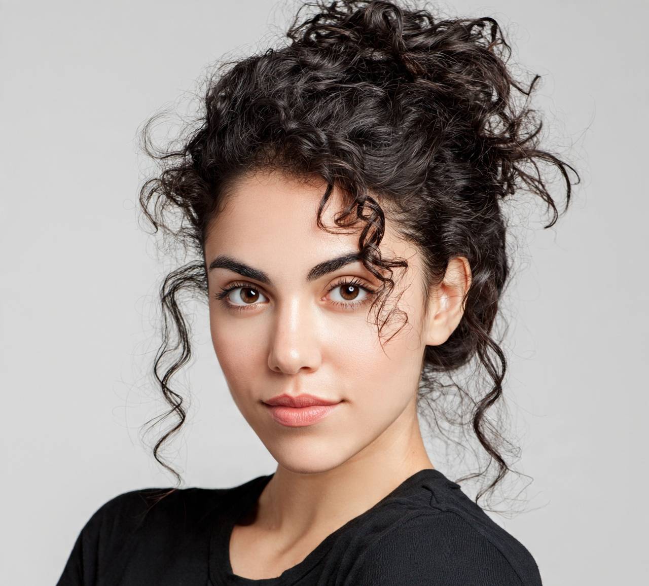 Classic Curly Half Bun