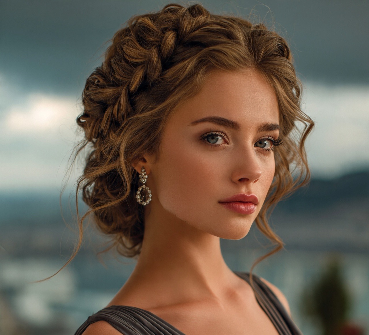 Curly Halo Braid