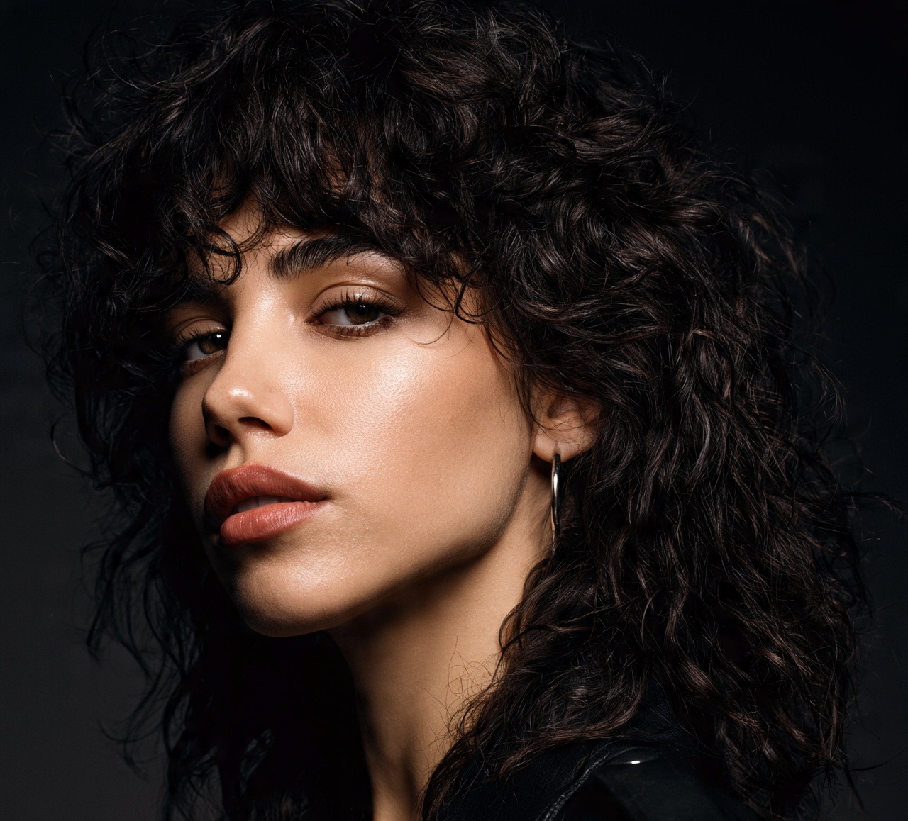 Curly Mullet With Micro Bangs