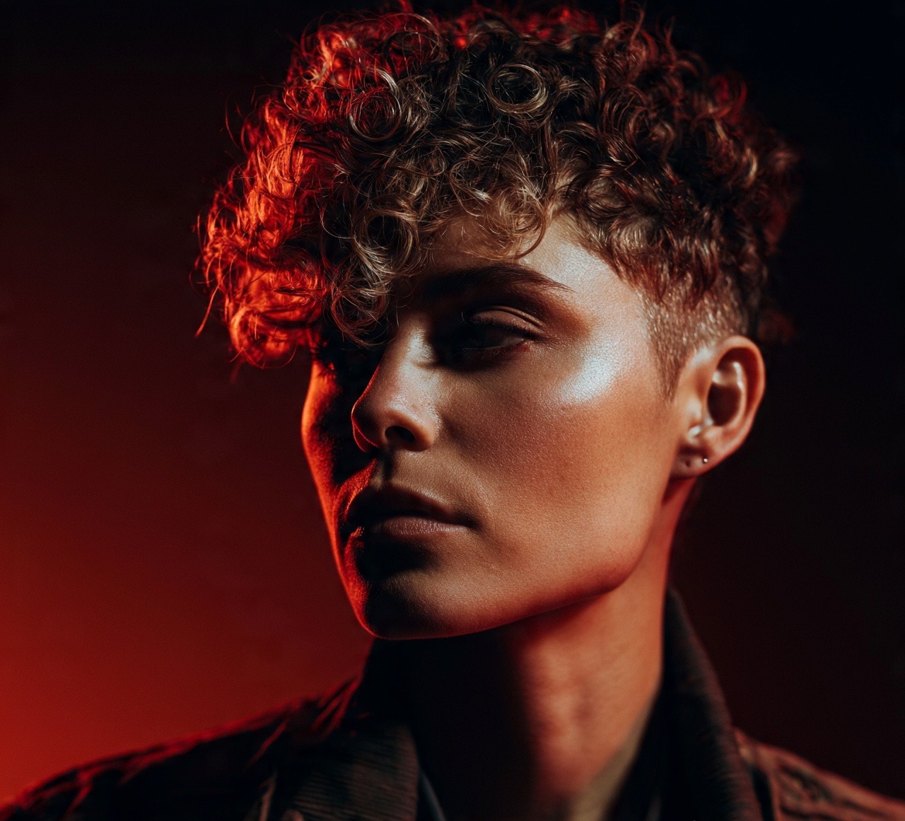 Curly Pixie with Fade