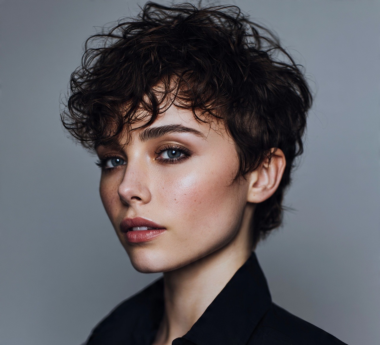 Curly Pixie with Undercut