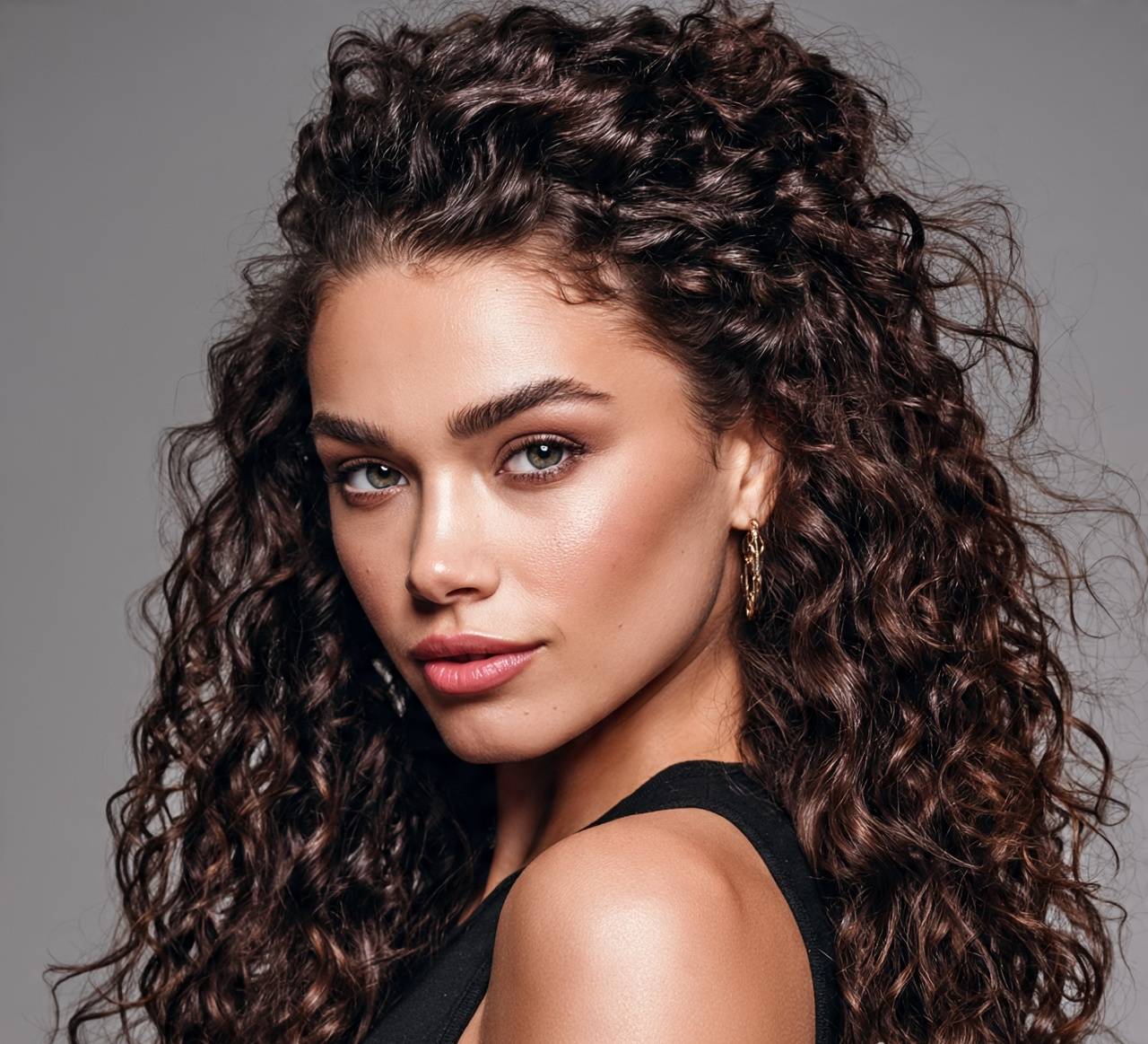Curly Waterfall Half Up