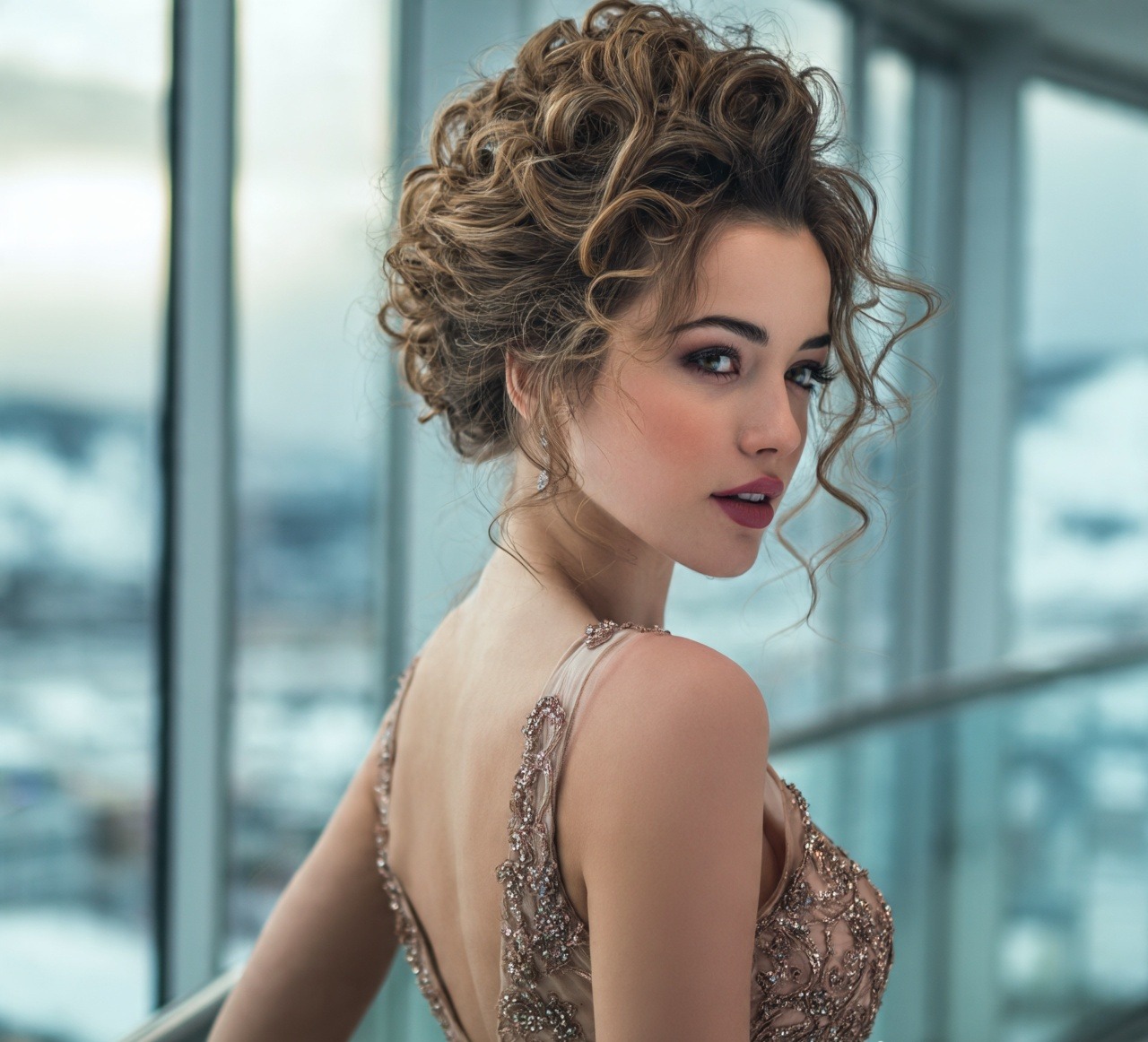 Defined Ringlet Updo
