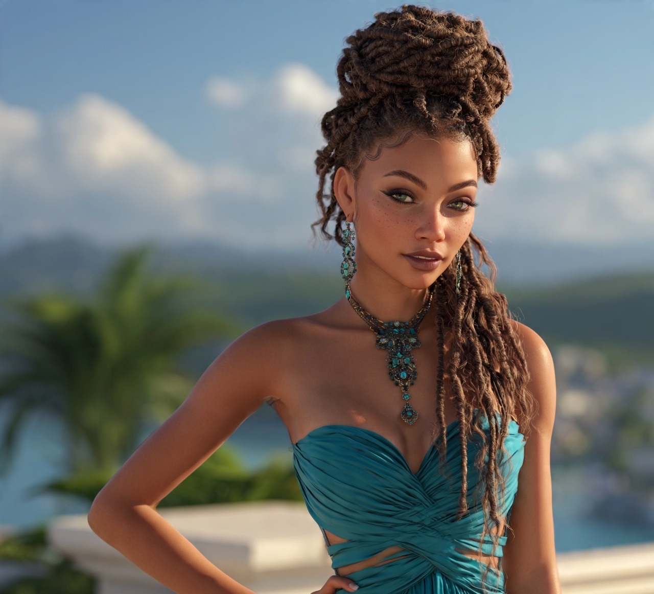 Goddess Locs Inspired Prom Style