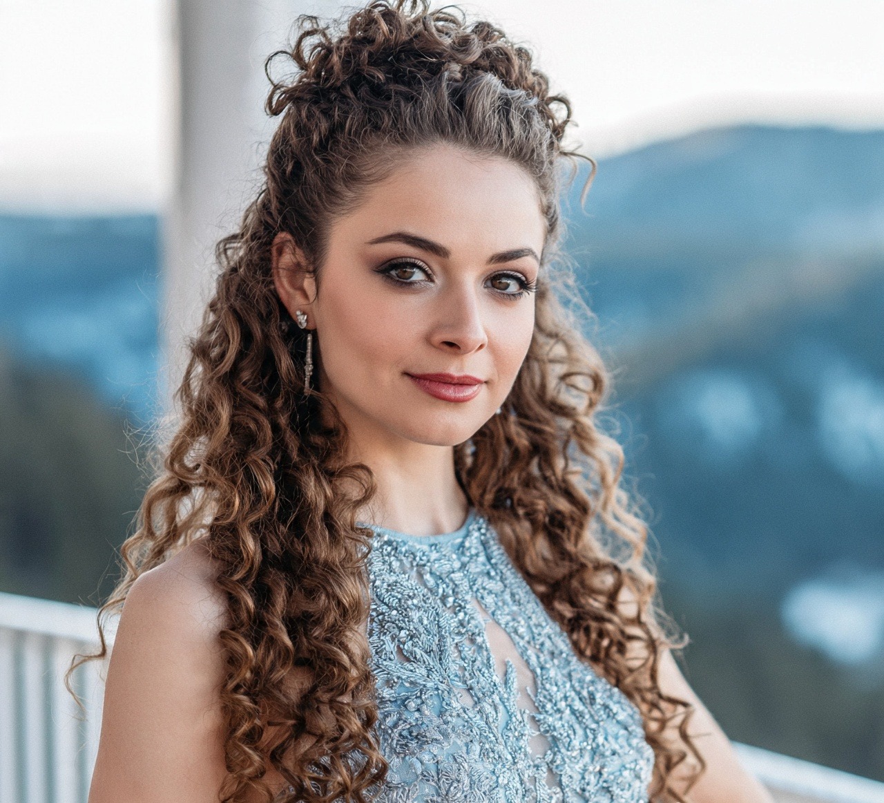 Half Up Half Down Defined Curls