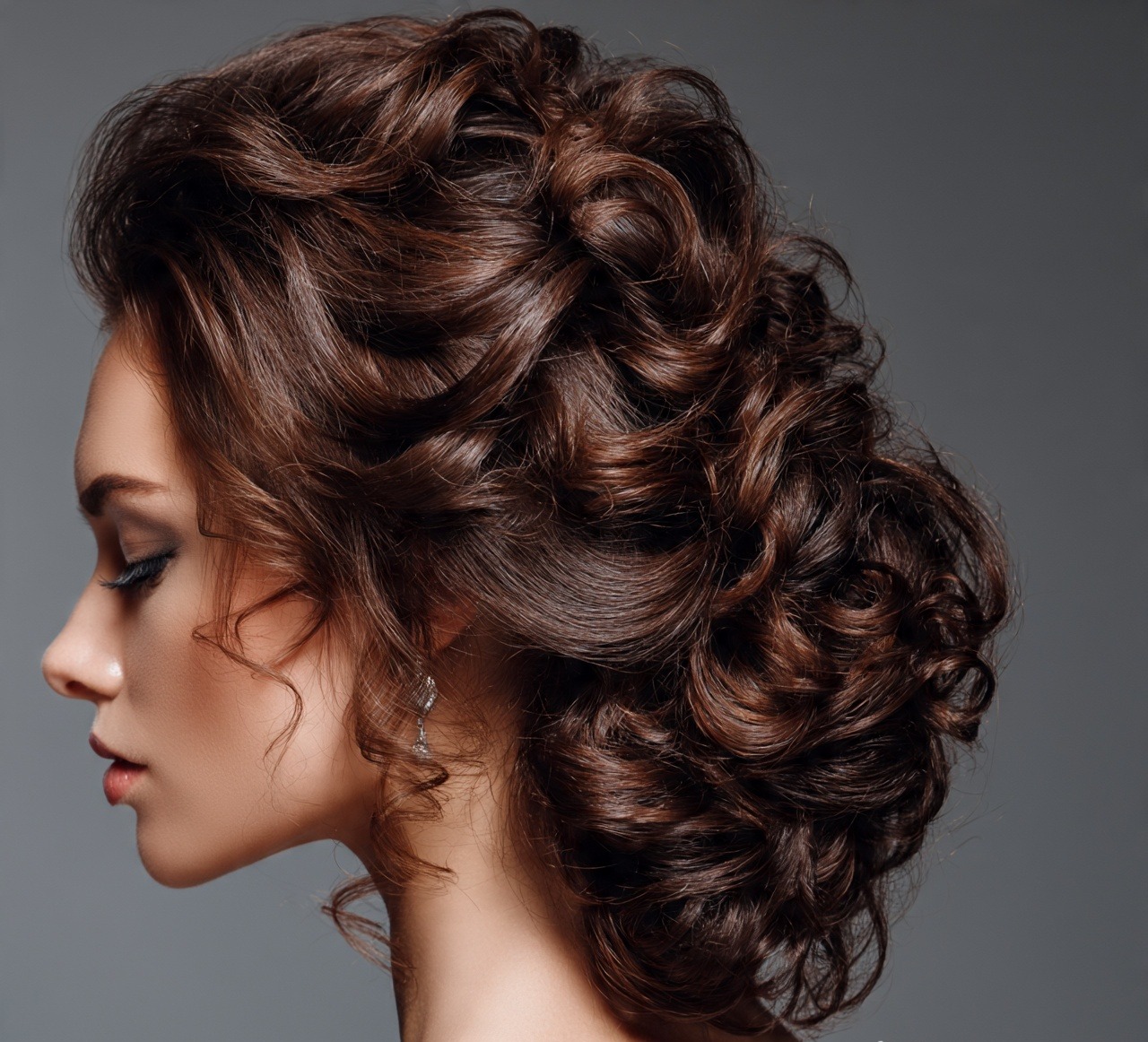 Low Curly Chignon