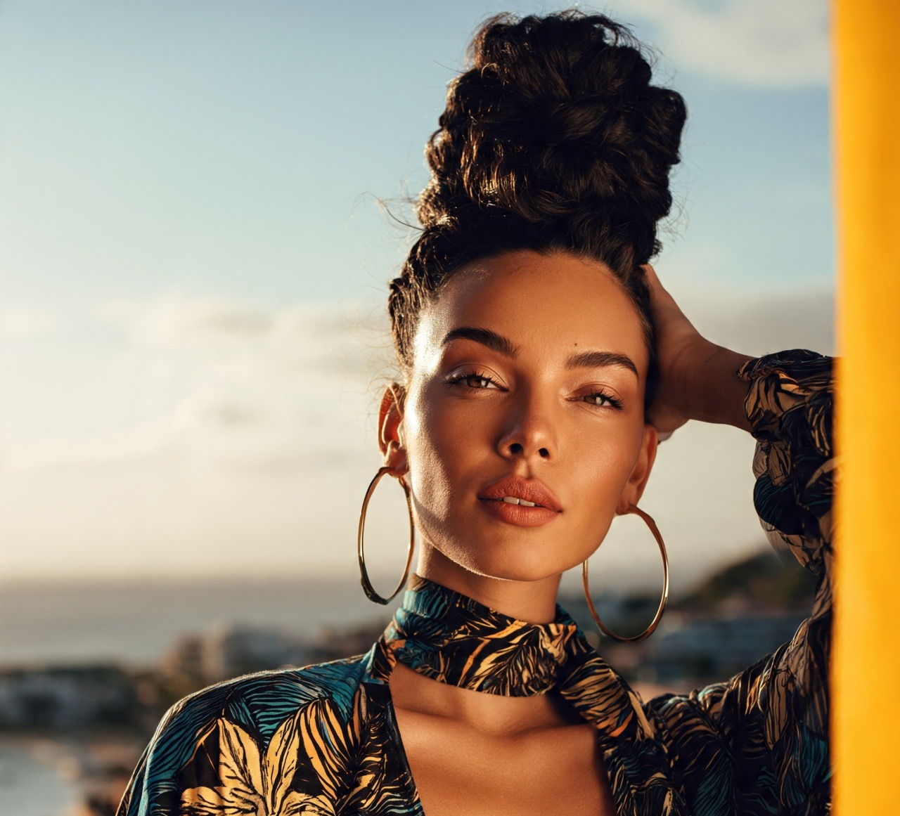 14 Hairstyles For Long Curly Hair That Will Make Every Day a Good Hair Day 7 Pineapple Updo