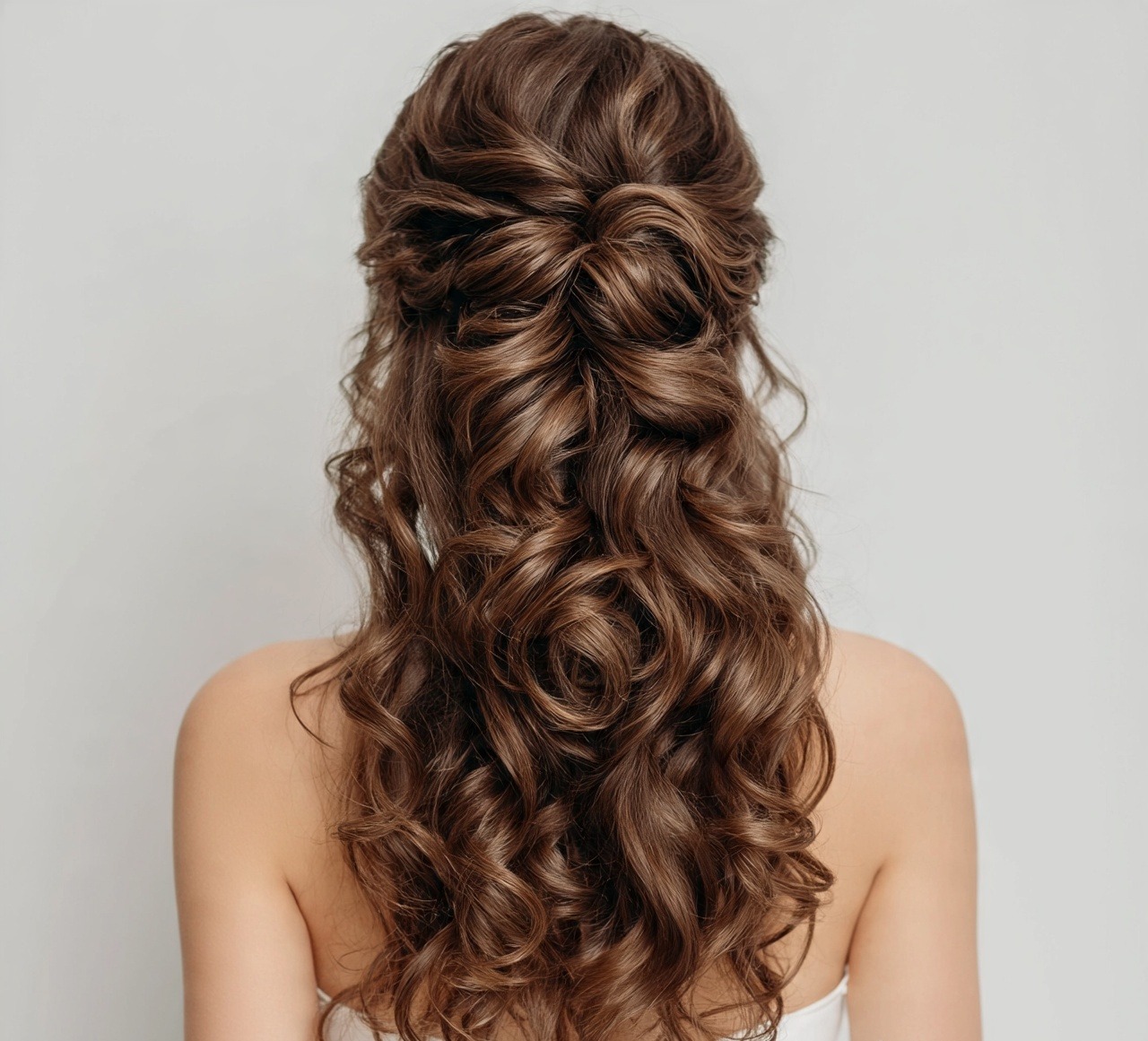 Romantic Half Up Half Down Curls