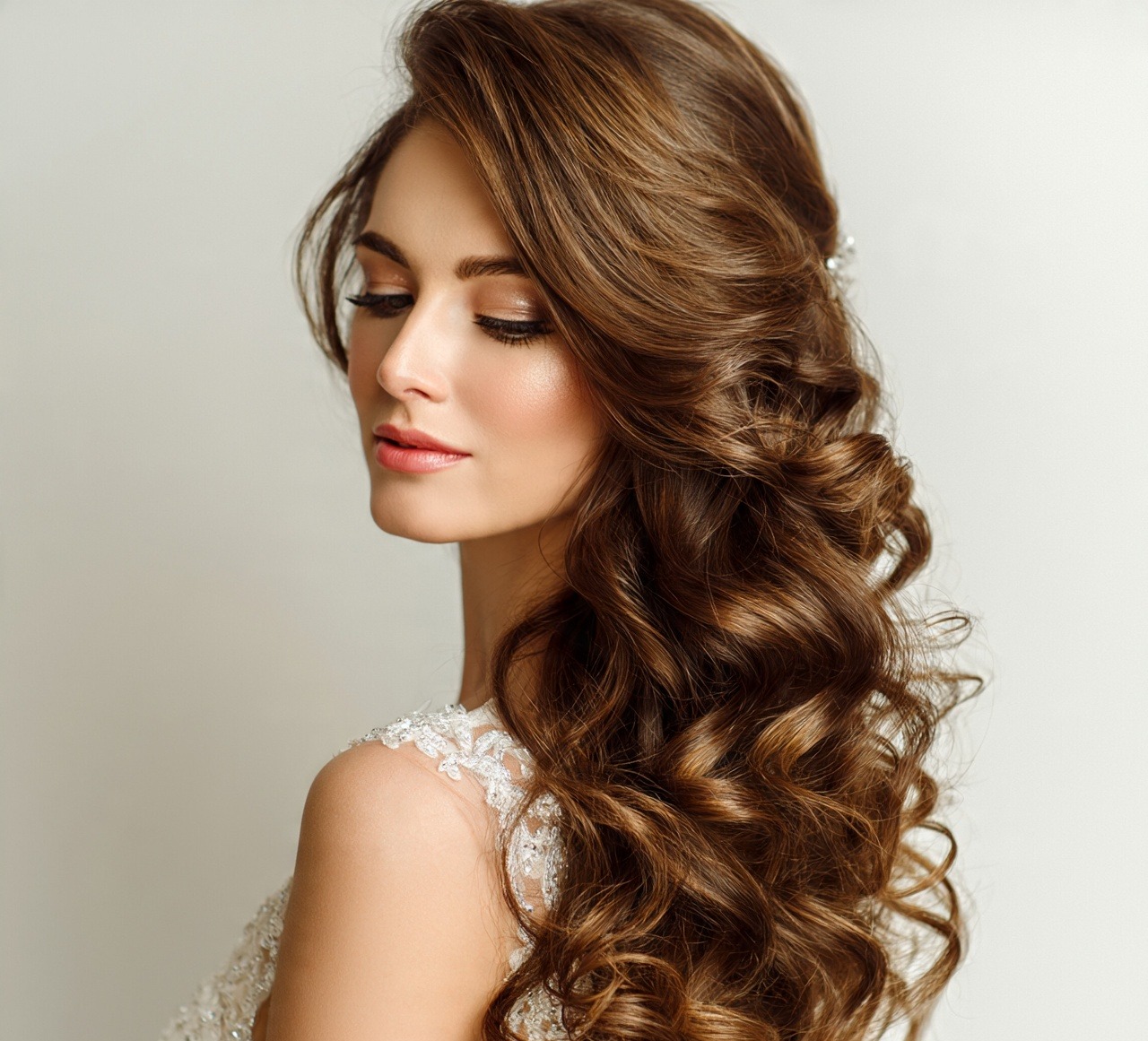 Side Swept Curly Waves