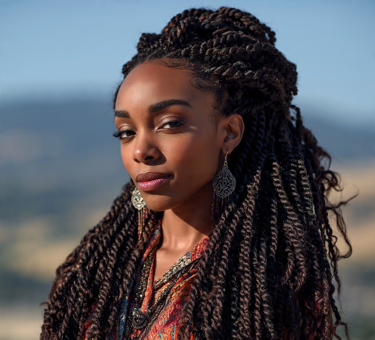14 Hairstyles For Long Curly Hair That Will Make Every Day a Good Hair Day 10 Two Strand Twist Out On Long Hair