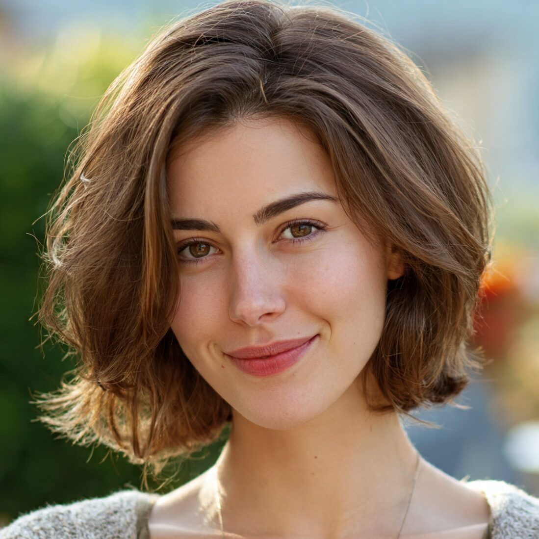 an attractive woman with funny crooked parting hai edited