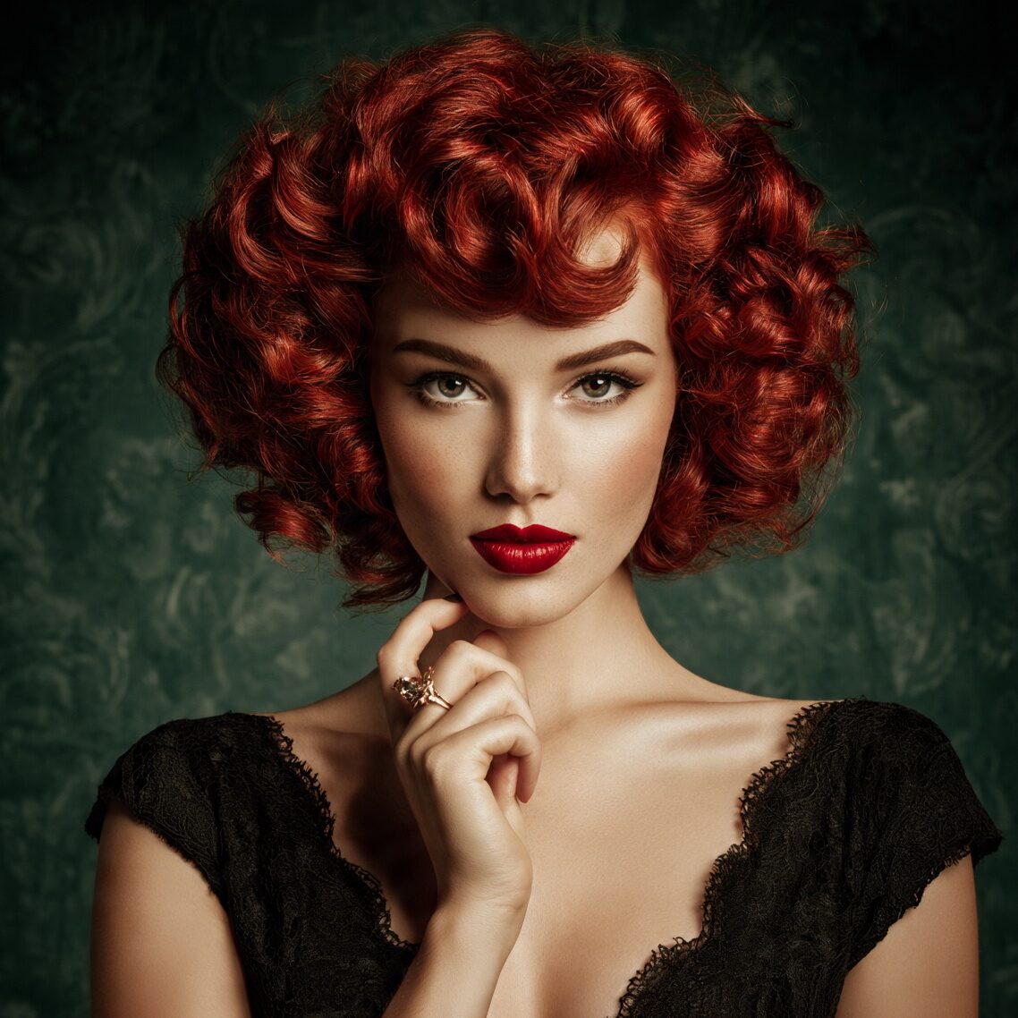 20 Cherry Bomb Hairstyles That Will Make You the Boldest Person in the Room 4 an attractive woman with glossy cherry red pin up edited