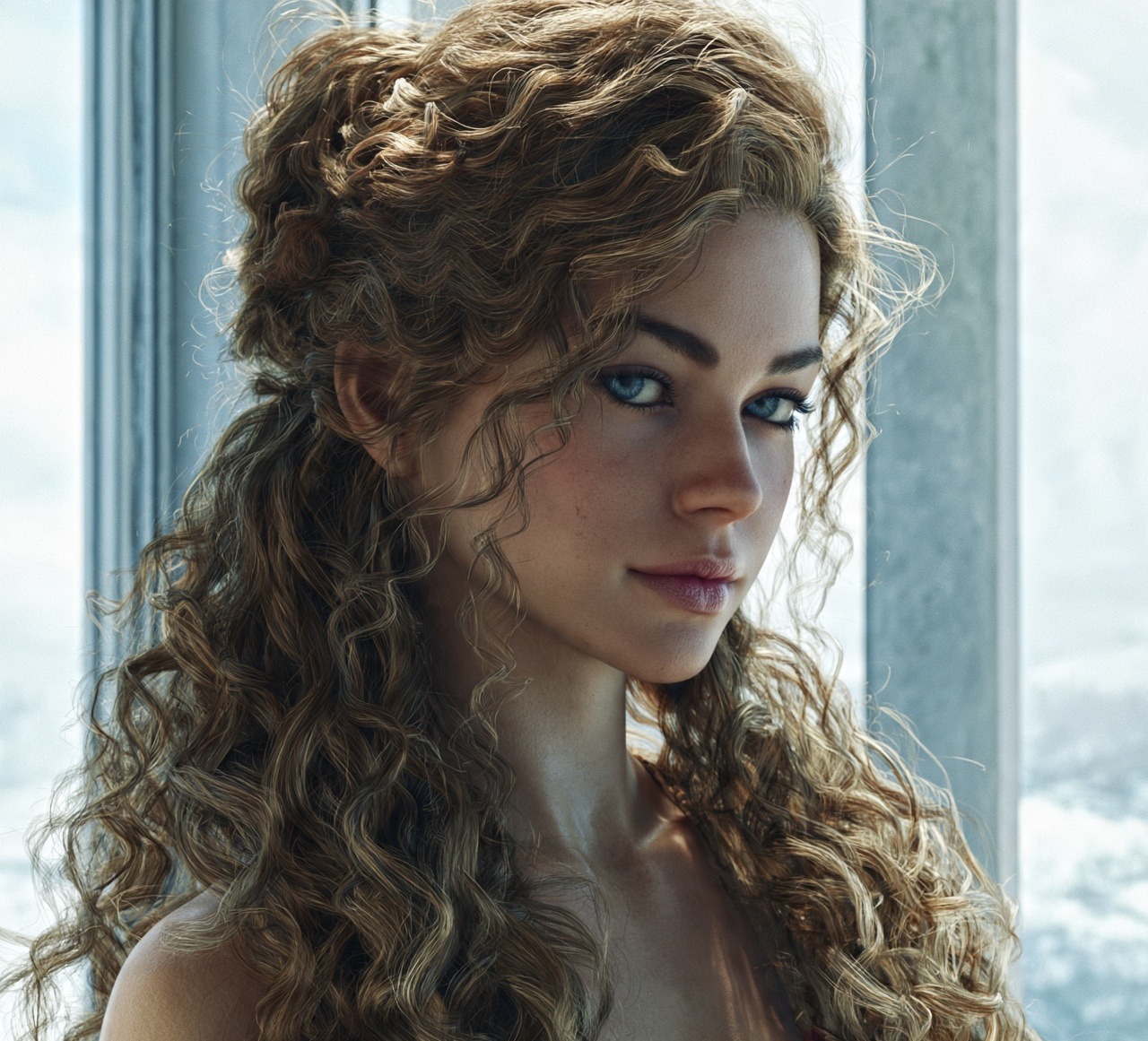 Half Up Half Down Curly Style