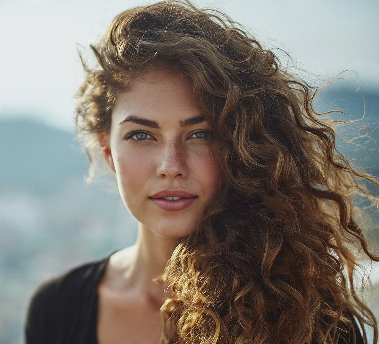 Side Swept Open Curls