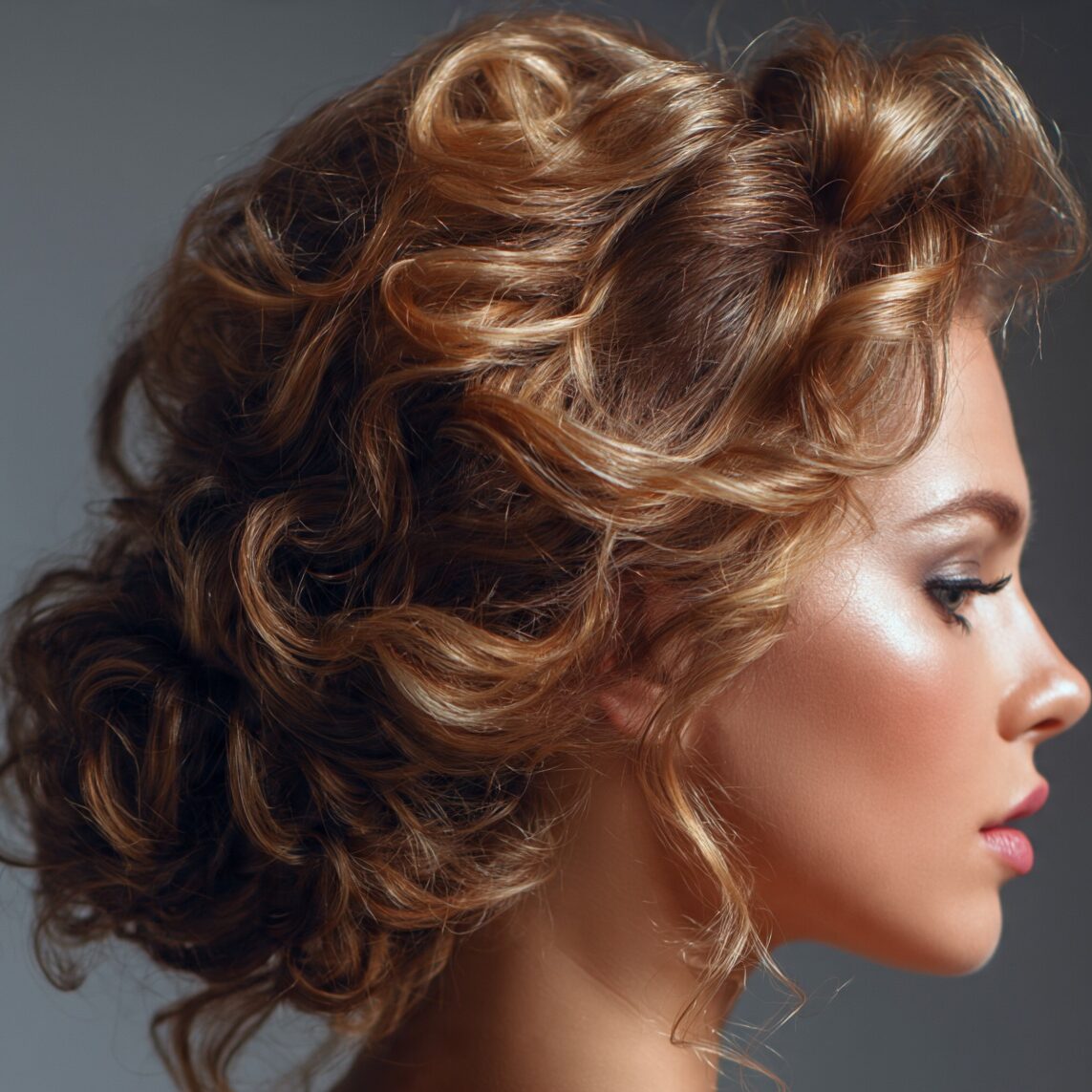 15 Curly Hairstyles Updo That Will Elevate Your Natural Texture for Good 1 an attractive female with a curly soft low curly b edited