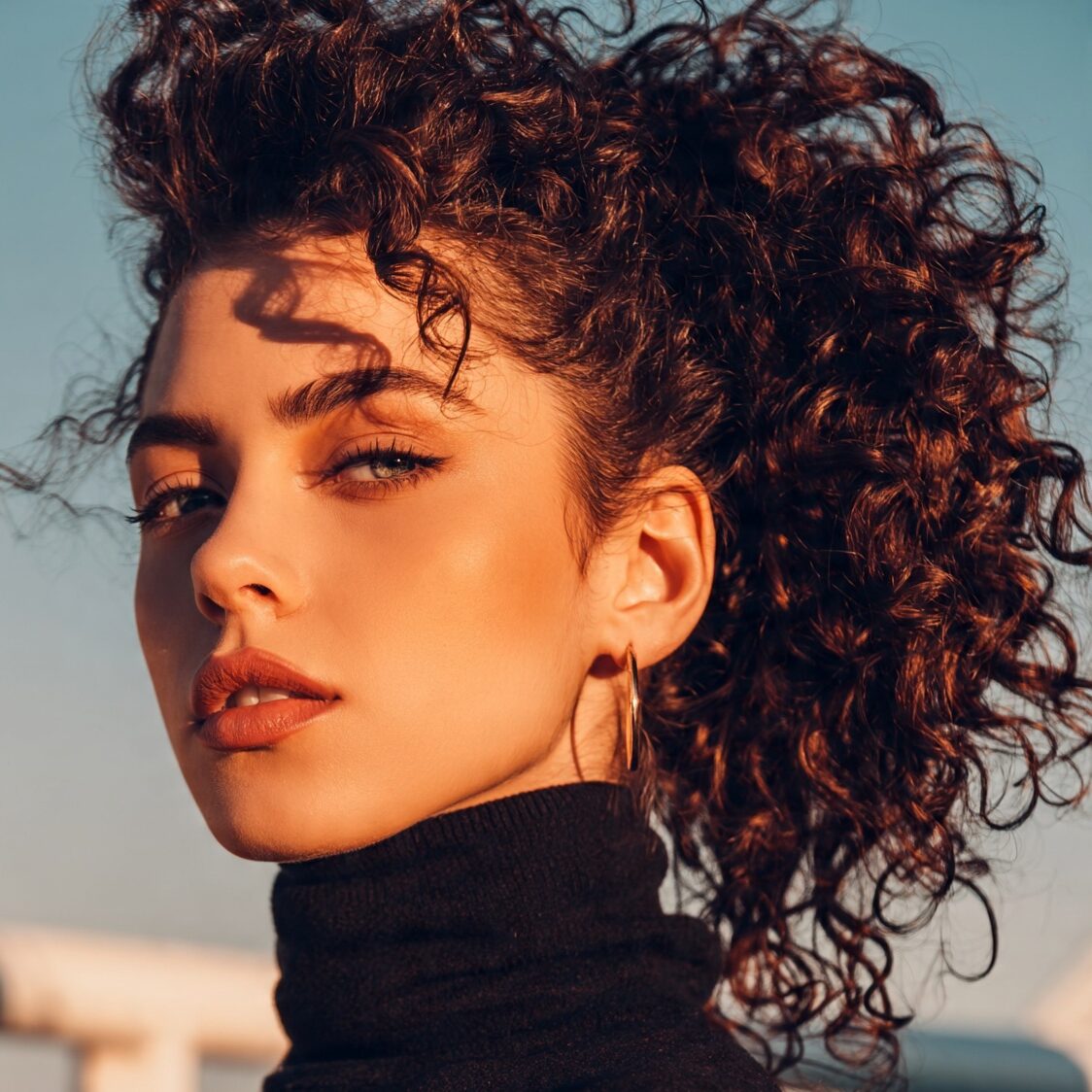 15 Curly Hairstyles Updo That Will Elevate Your Natural Texture for Good 12 an attractive female with curly curly ponytail upd edited