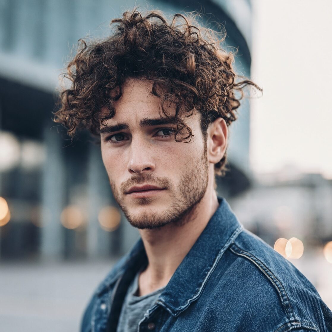 12 Men Curly Hairstyles That Will Finally Make Your Curls Work For You 4 an attractive male with curly tapered curly hair h edited