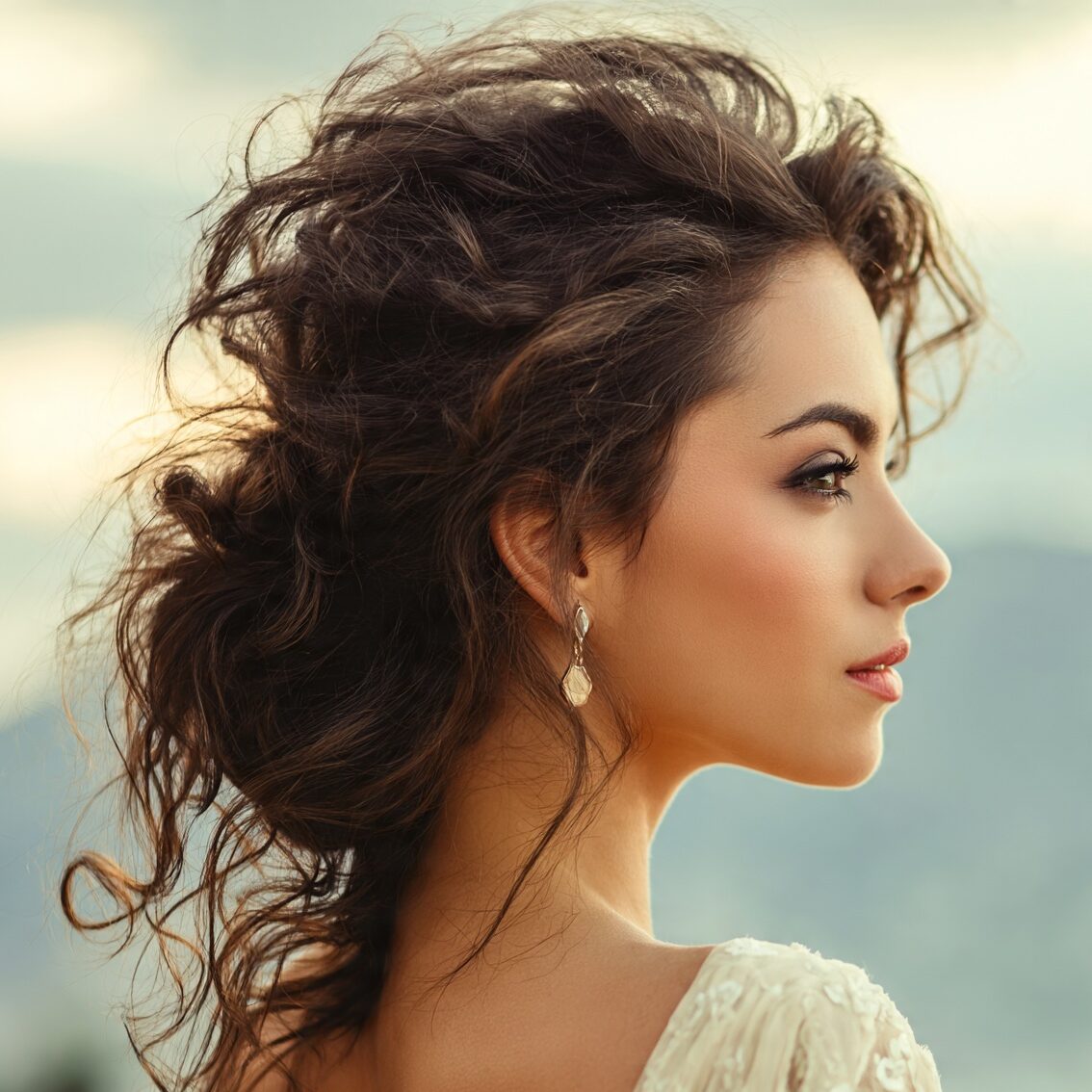 15 Curly Hairstyles Updo That Will Elevate Your Natural Texture for Good 9 attractive female with a curly loose chignon updo edited
