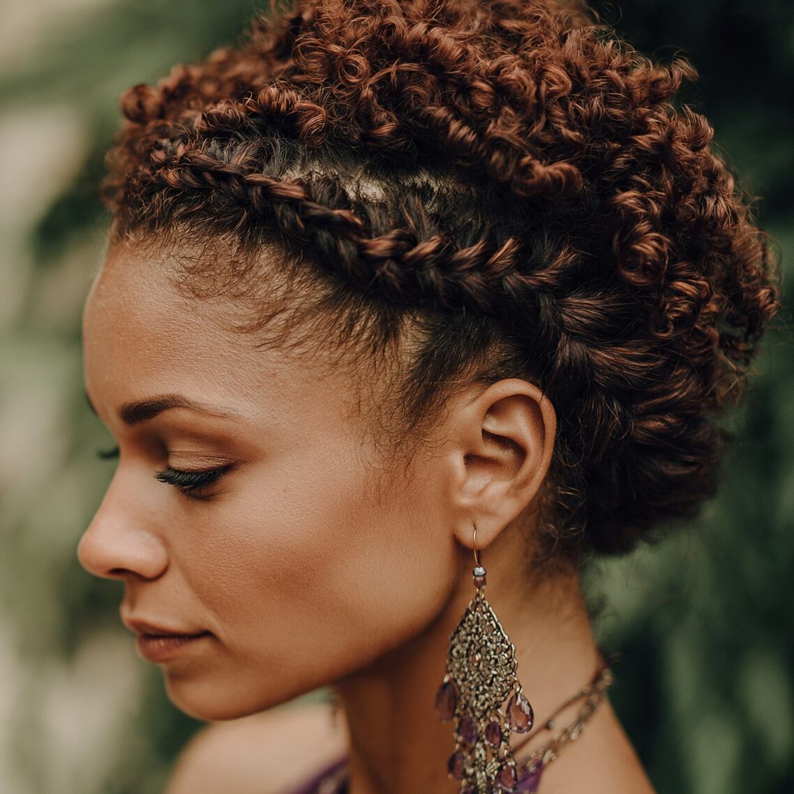 15 Curly Hairstyles Updo That Will Elevate Your Natural Texture for Good 4 attractive female with curly braided curly updo ha edited