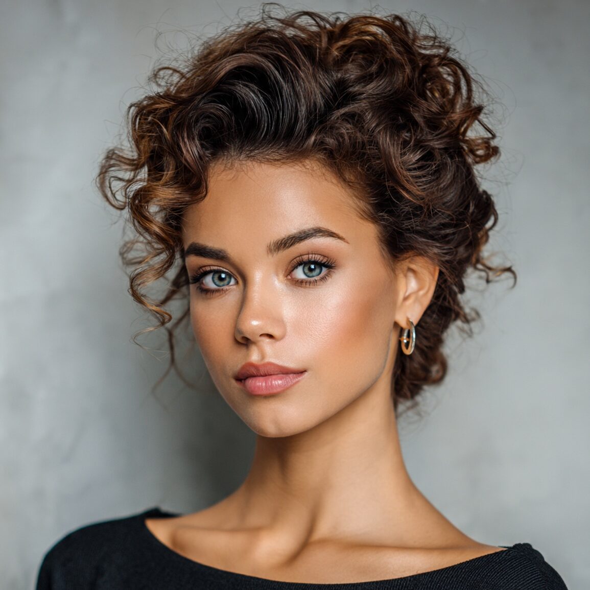 15 Curly Hairstyles Updo That Will Elevate Your Natural Texture for Good 8 attractive female with curly side swept curly updo edited
