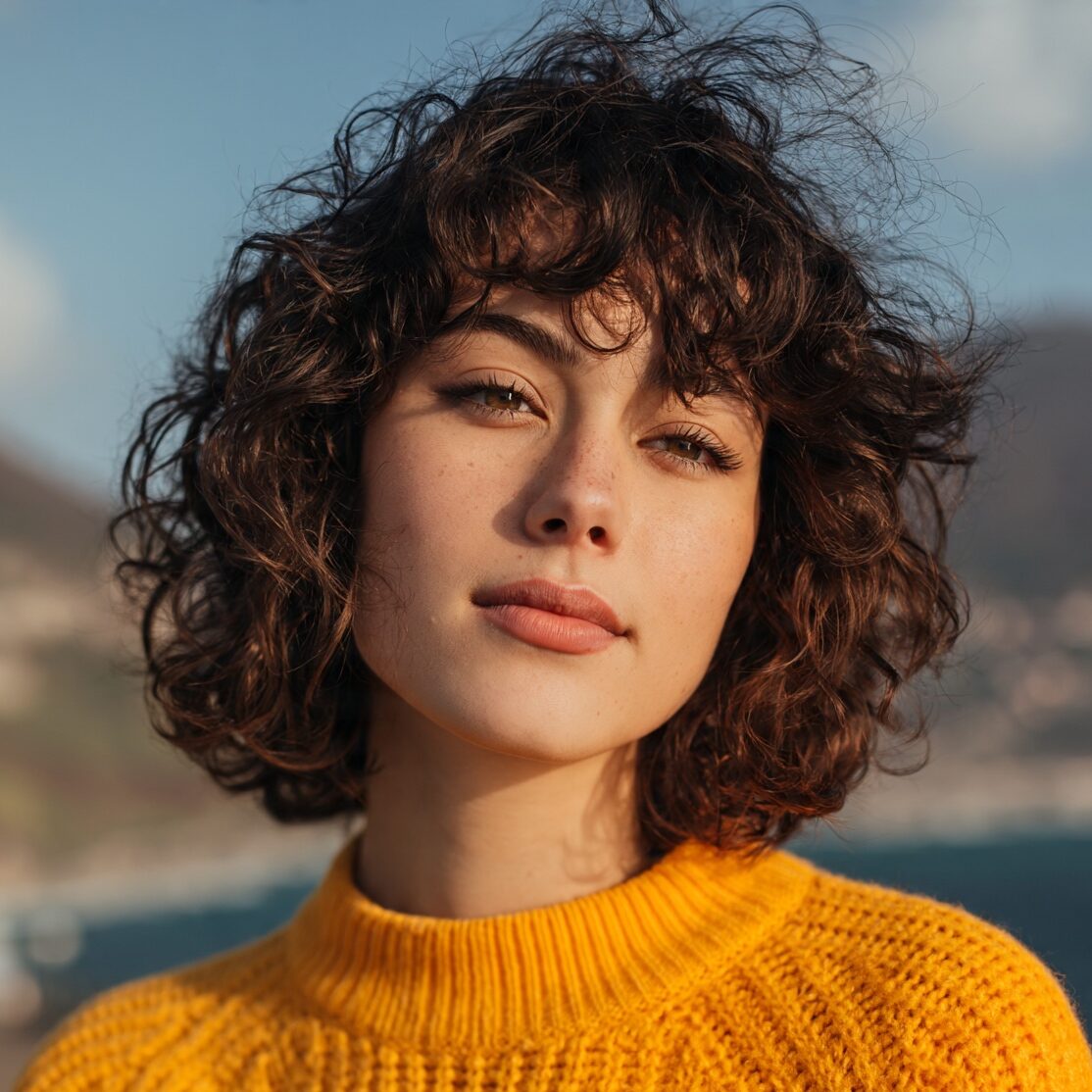 attractive female with medium curly shoulder lengt edited