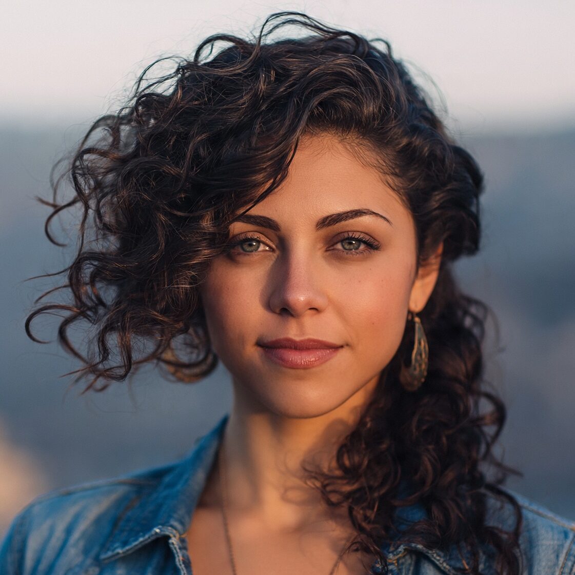 attractive female with natural curly side sweep ha edited