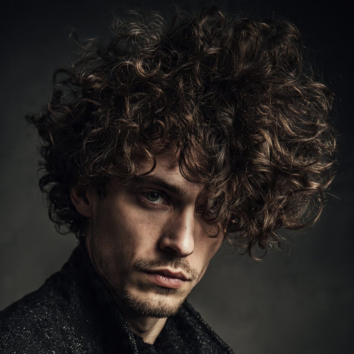 12 Men Curly Hairstyles That Will Finally Make Your Curls Work For You 6 attractive male with curly high volume curls hairs edited
