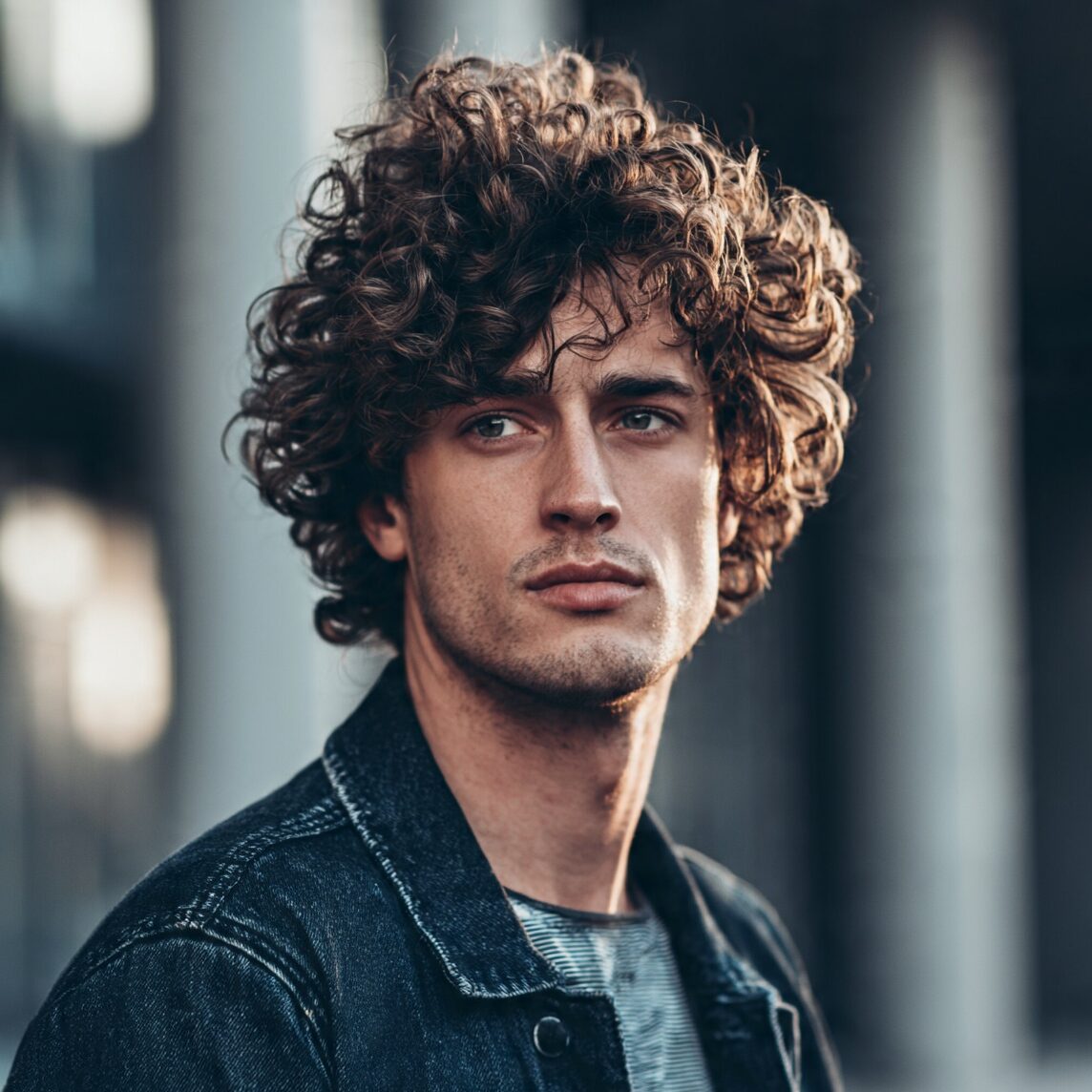 12 Men Curly Hairstyles That Will Finally Make Your Curls Work For You 2 attractive male with curly loose medium curls hair edited
