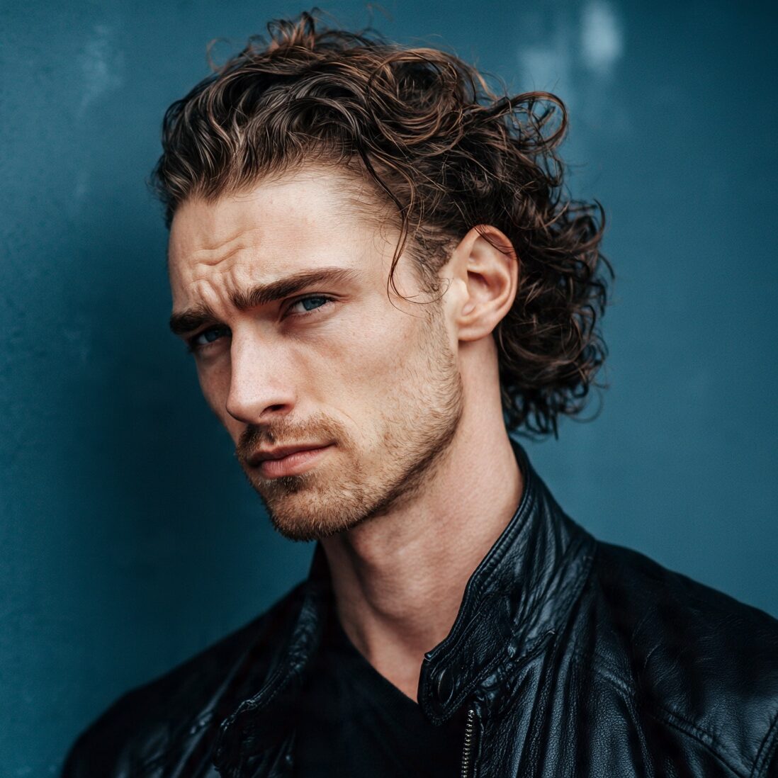 12 Men Curly Hairstyles That Will Finally Make Your Curls Work For You 9 attractive male with curly slick back hairstyle co edited